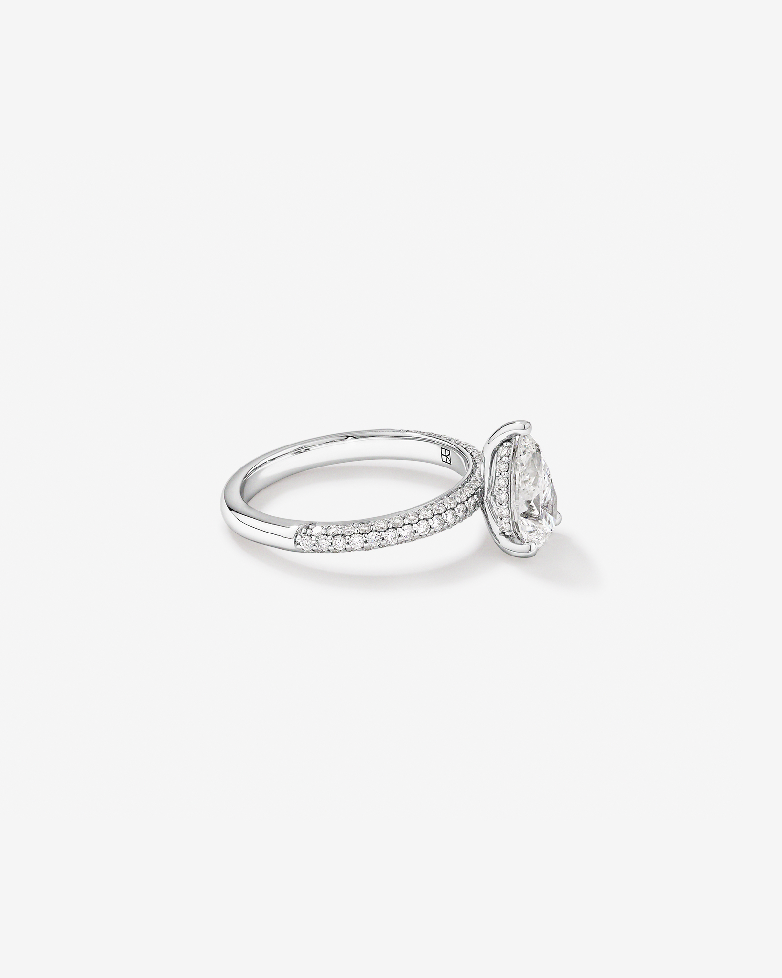 1.96 Carat TW Pear Cut Laboratory-Grown Diamond Engagement Ring 14kt White Gold