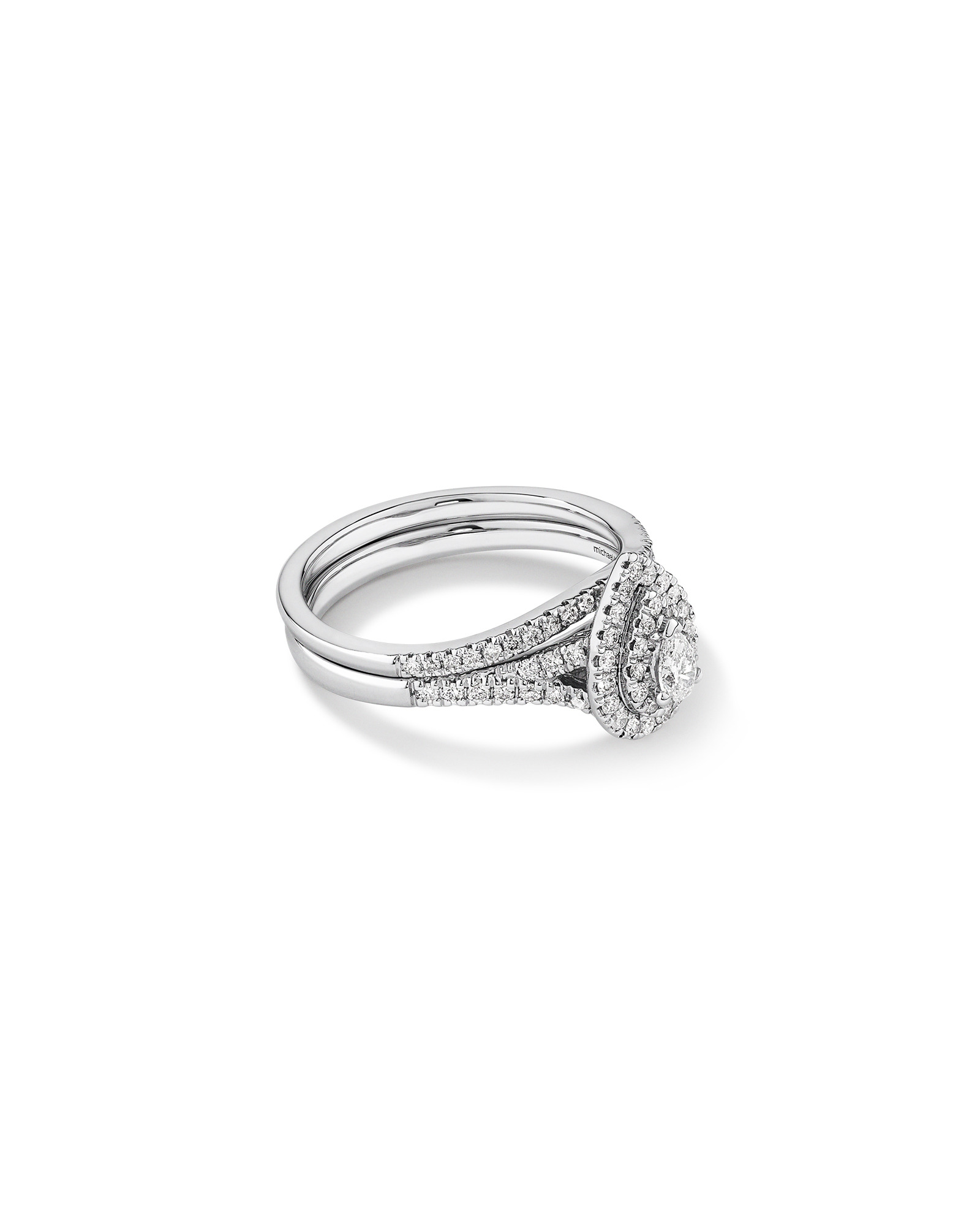 Ensemble de mariée avec 0,60 carat TW de diamants en or blanc 14kt