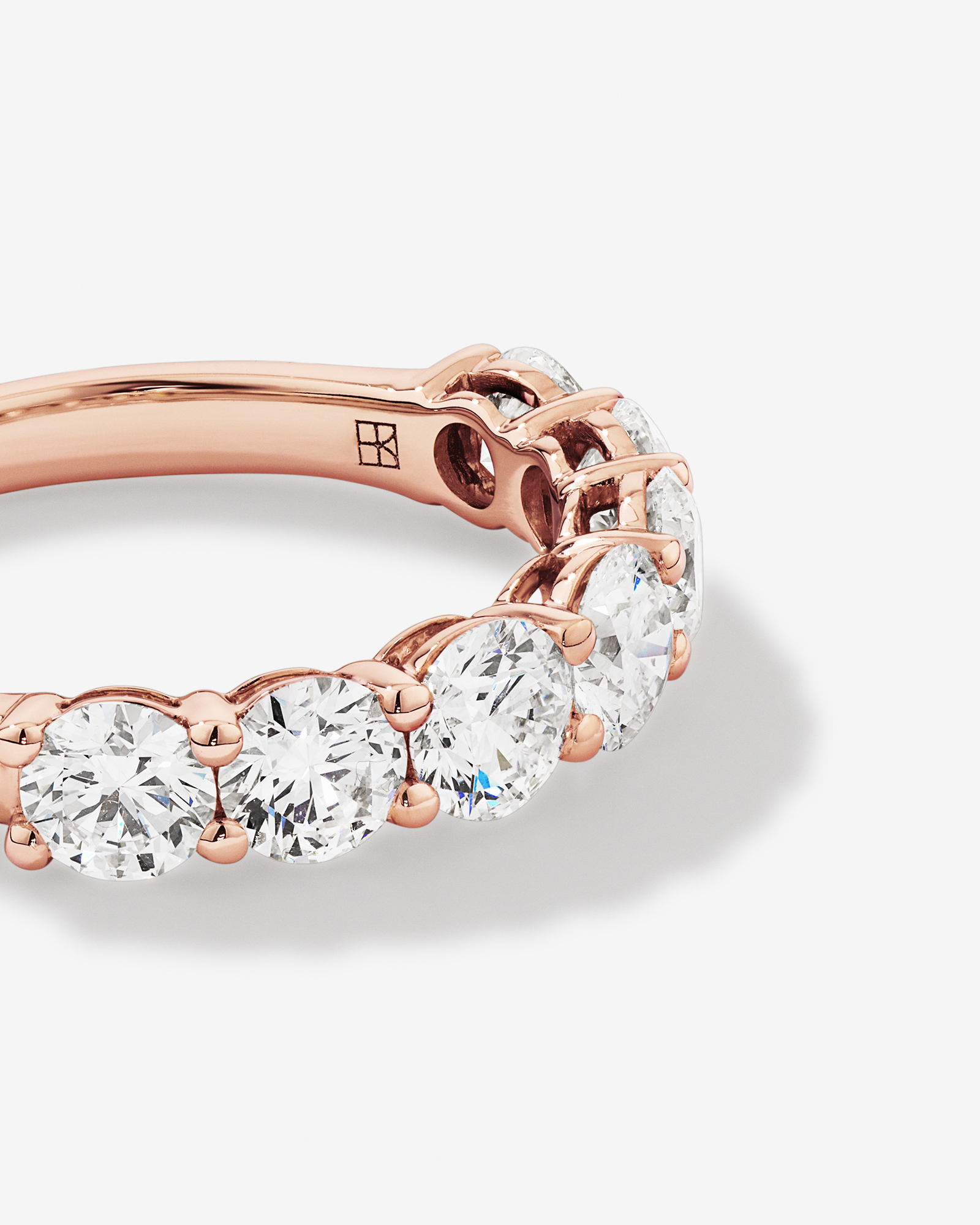 2.00 Carat TW Round Brilliant Laboratory-Grown Diamond Wedding Ring in 14kt Rose Gold