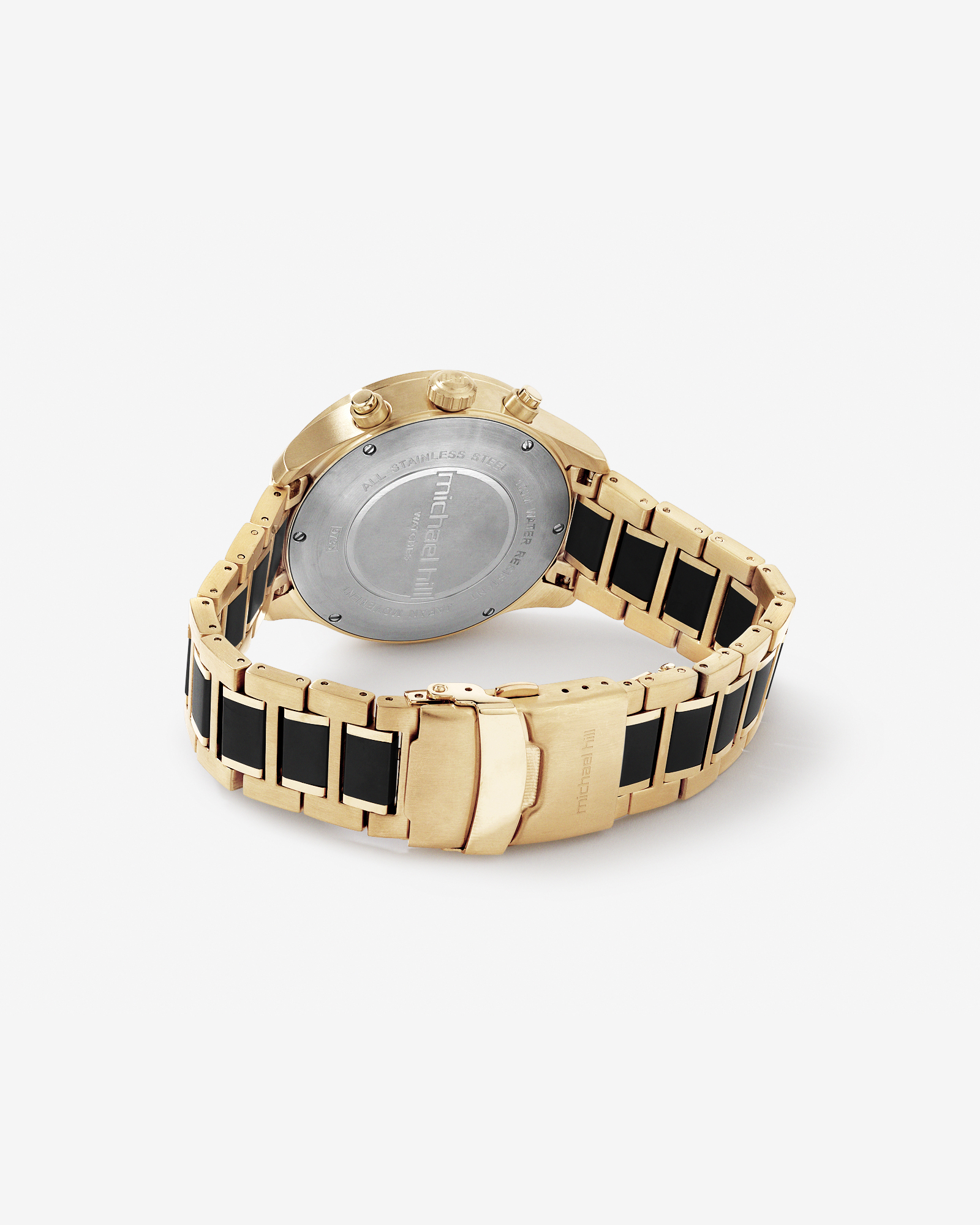 Solar Powered Men's Watch with Gold and Black Tone in Stainless Steel