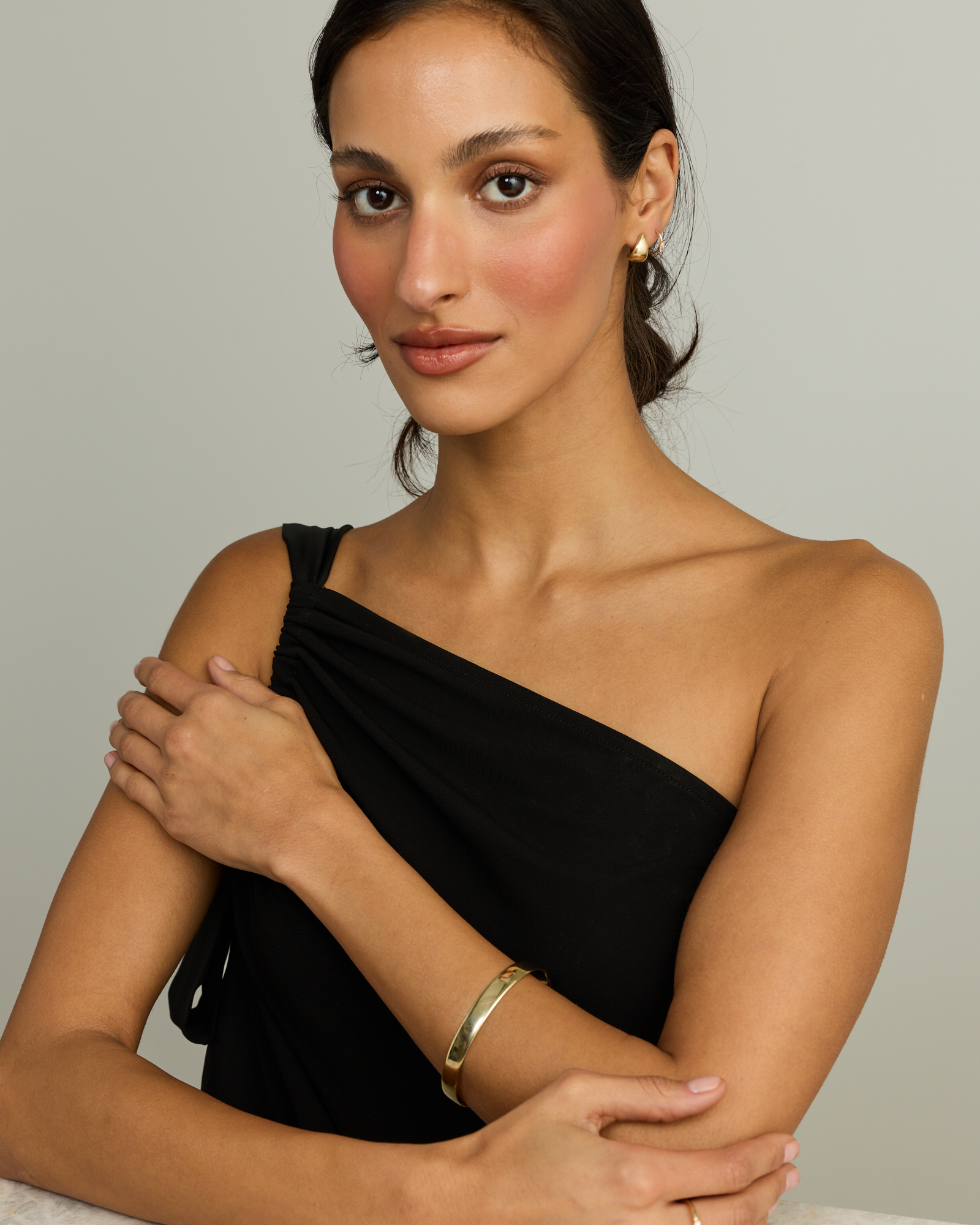 Diamond Accent Sleeper Earrings in 10kt Yellow Gold