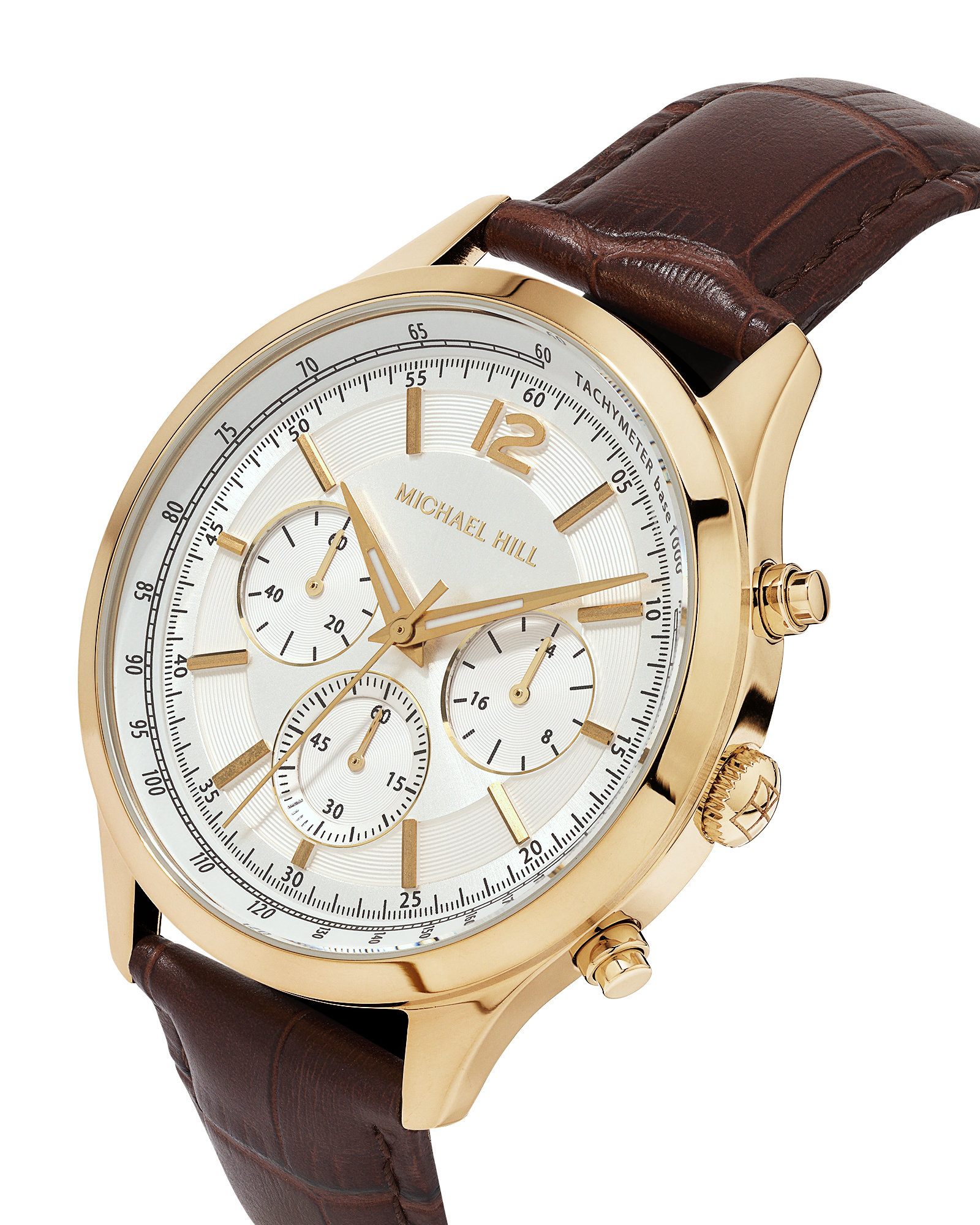Men's 42mm Chronograph Watch in Gold-Tone Stainless Steel