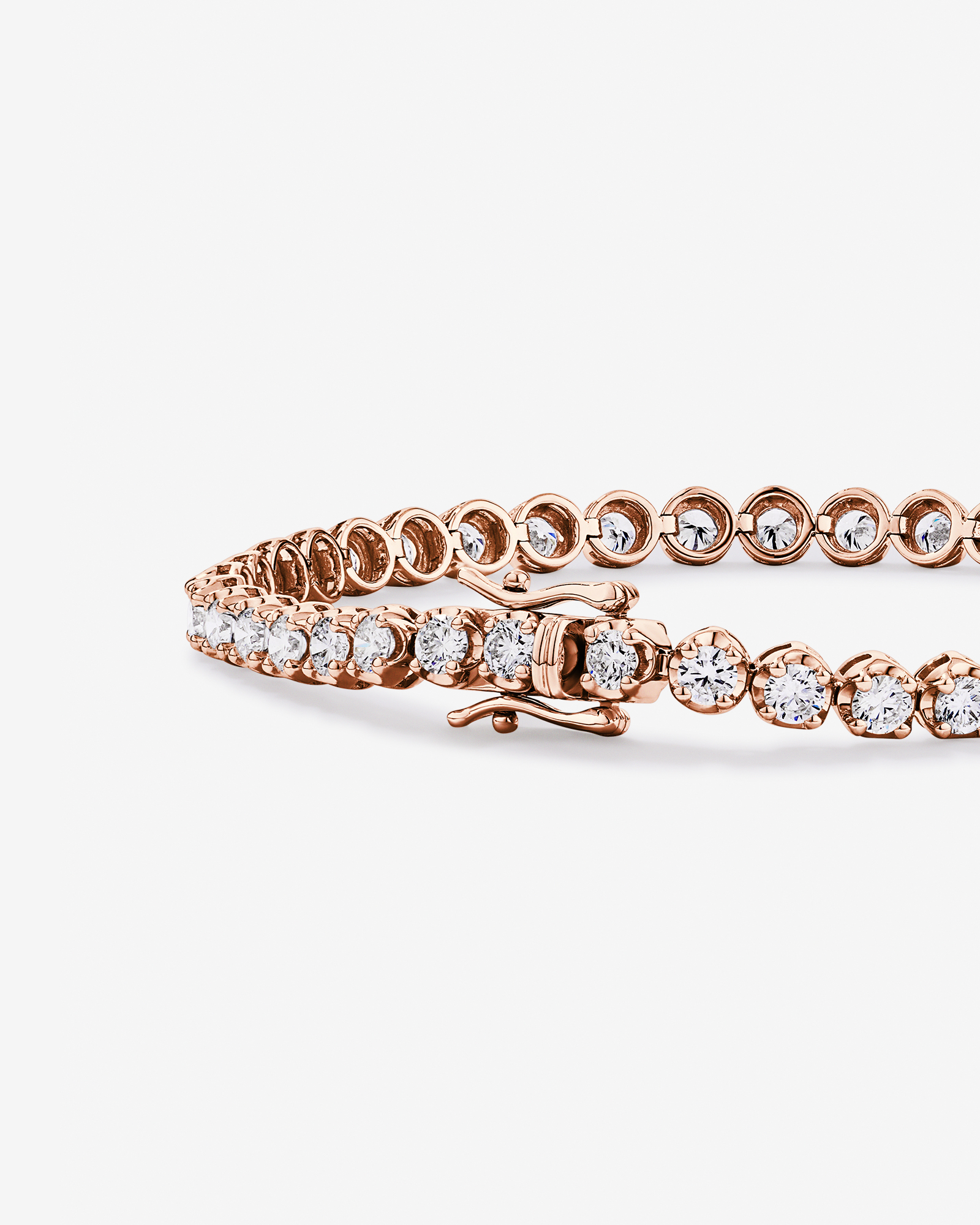 4.00 Carat TW of Laboratory-Grown Diamond Tennis Bracelet in 10kt Rose Gold