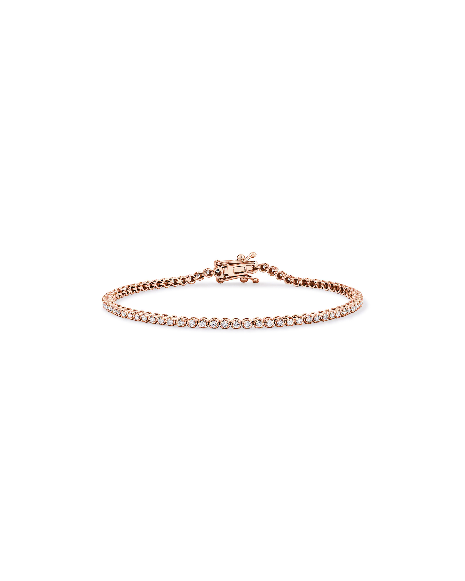 1.00 Carat TW Laboratory-Grown Diamond Tennis Bracelet set in 10kt Rose Gold