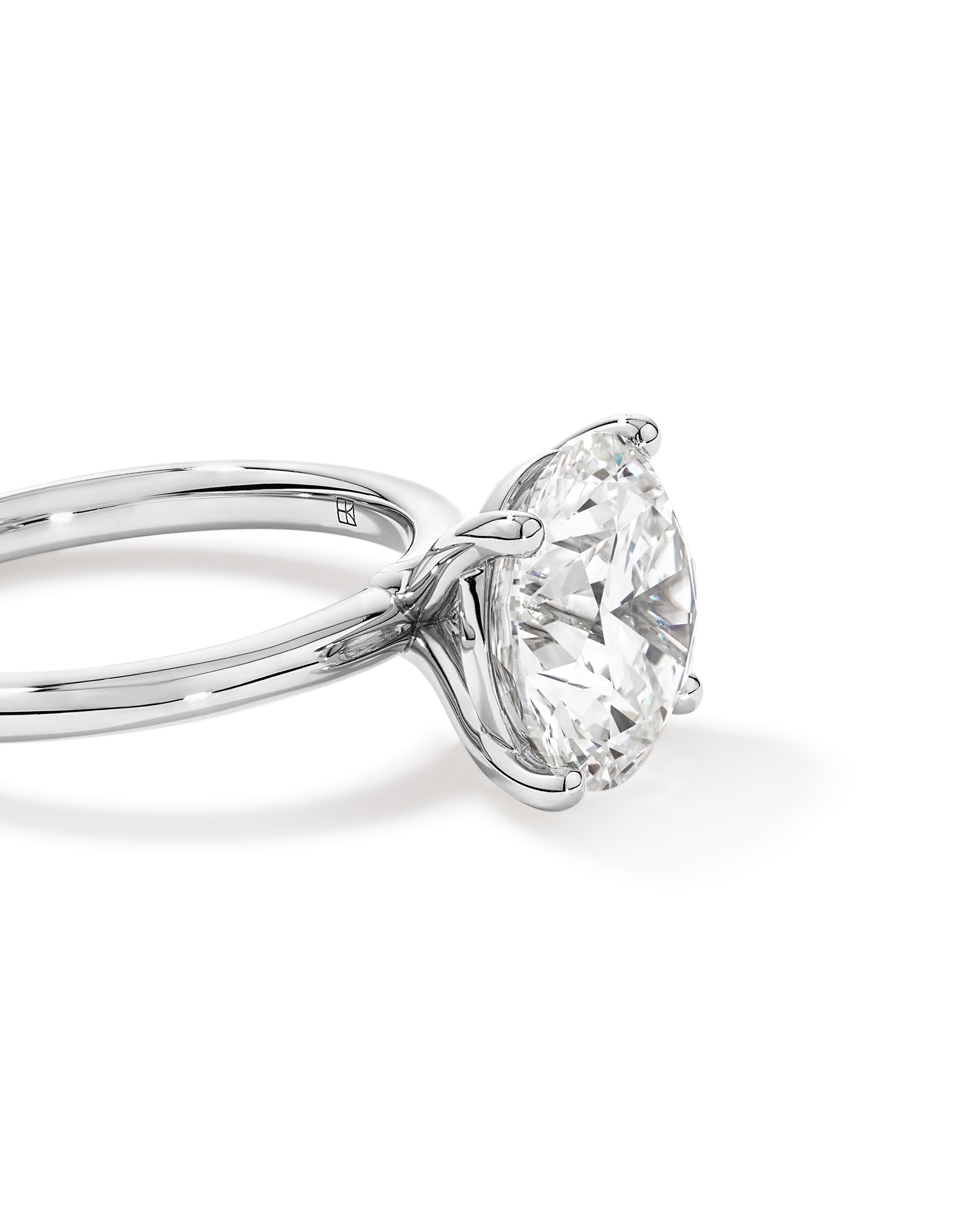 4.00 Carat TW Round Brilliant Laboratory-Grown Diamond Solitaire Engagement Ring Platinum