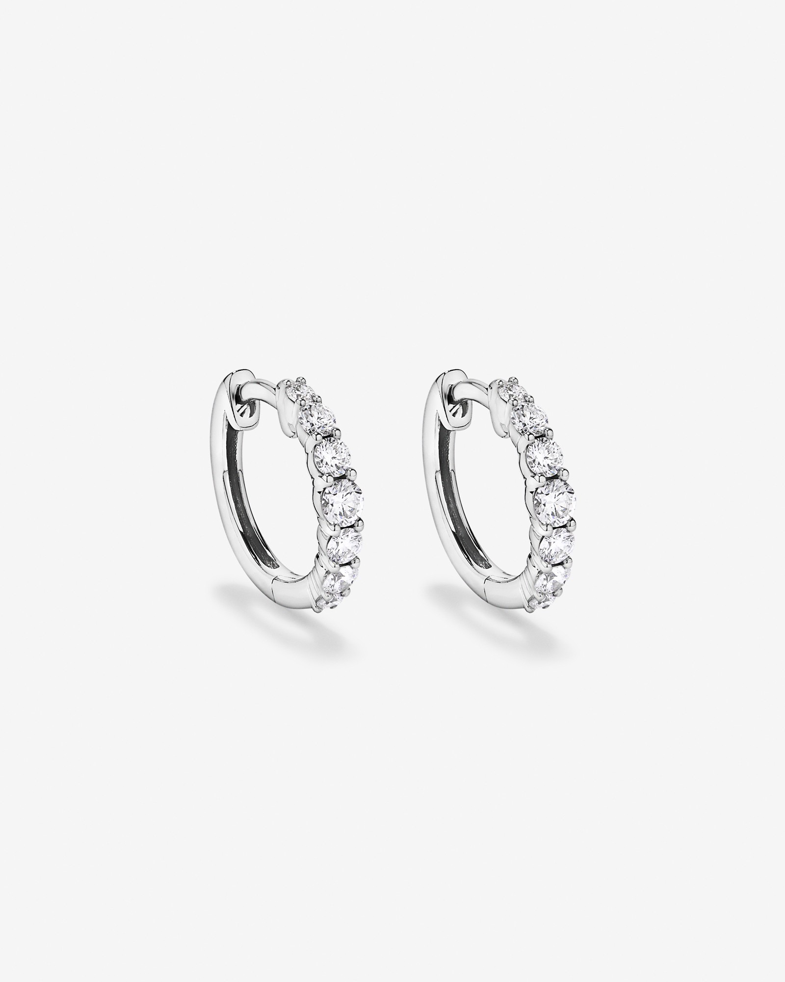 0,50TW Lab Diamond Huggies en argent