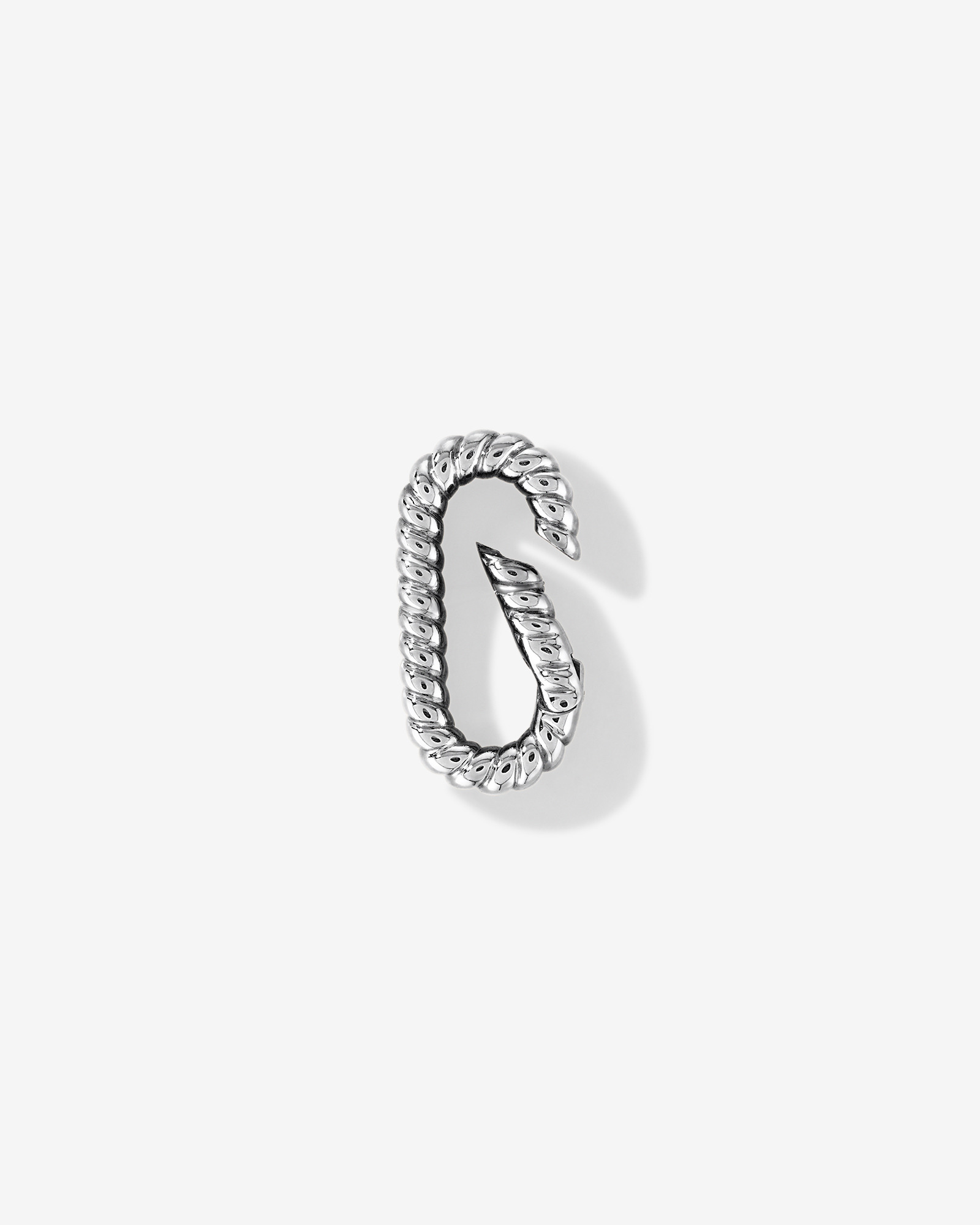 Connecteur pendentif trombone torsadé en argent sterling