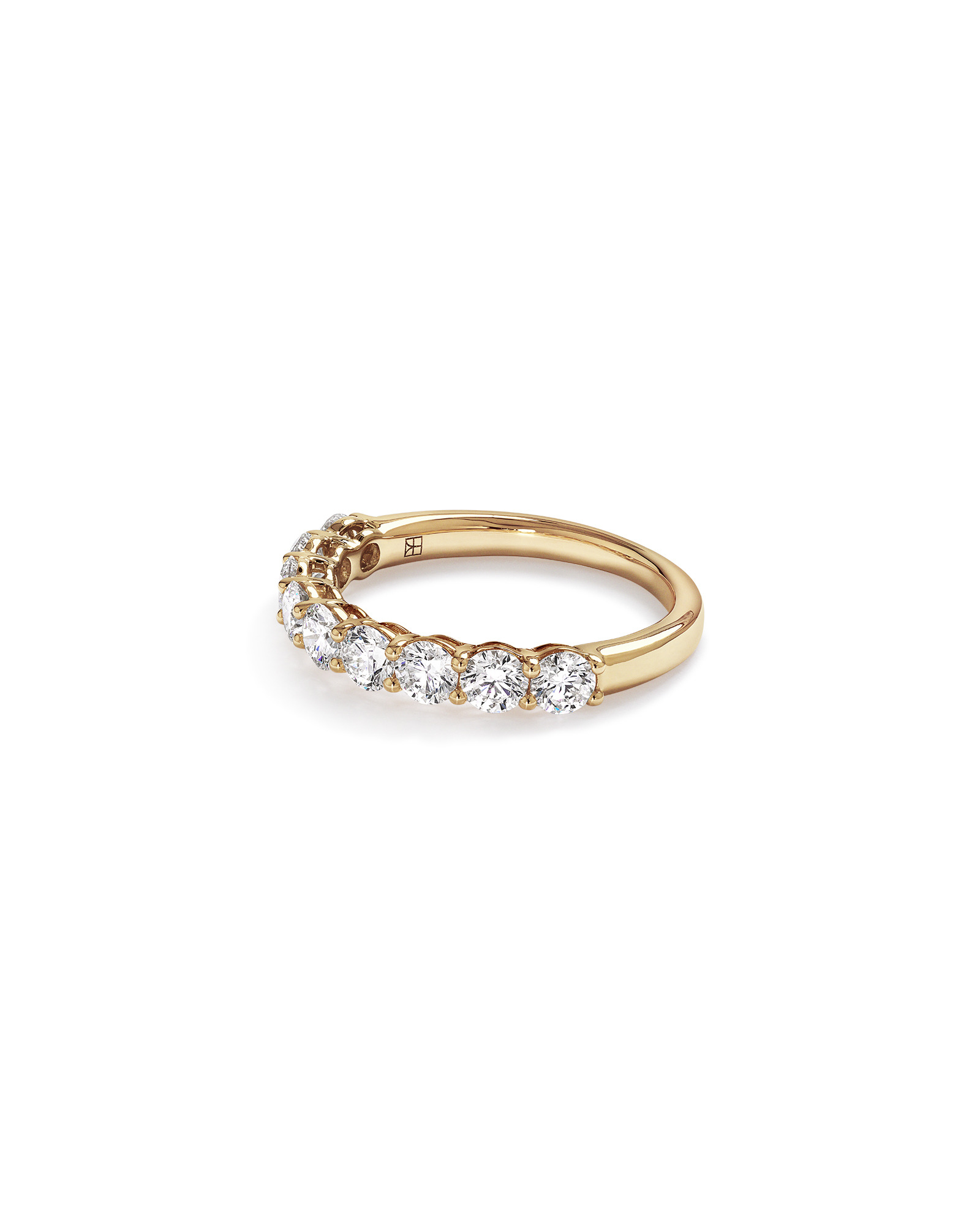 1.30 Carat TW Round Brilliant Laboratory-Grown Diamond Wedding Ring 14kt Yellow Gold