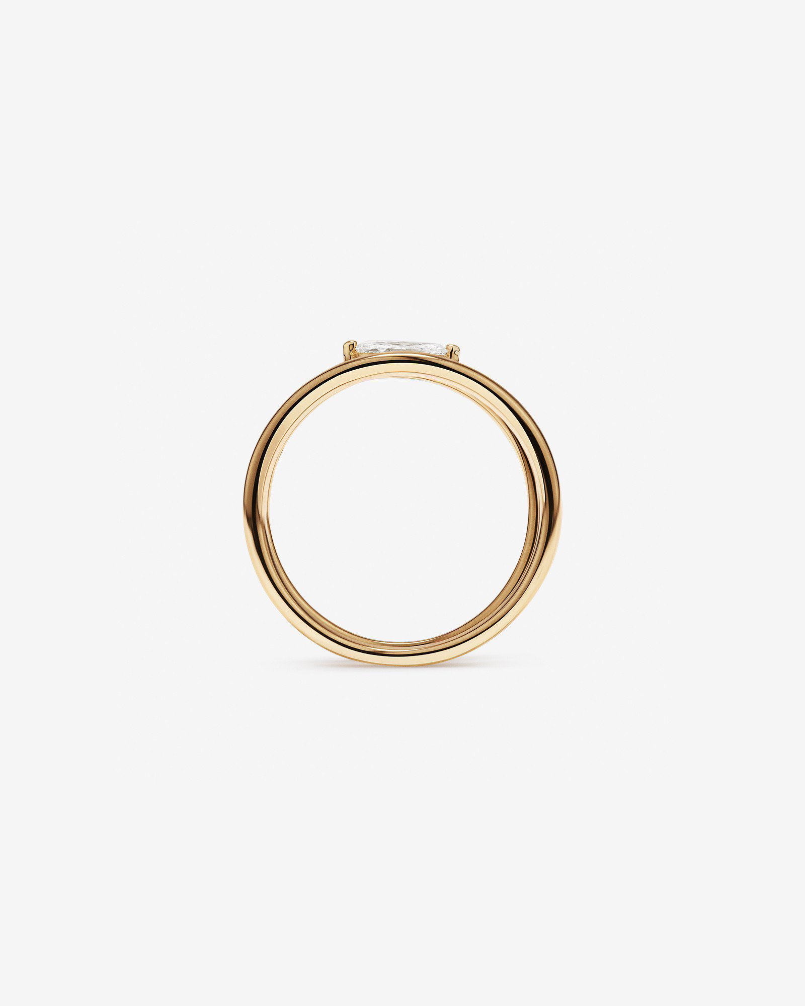 0.43 Carat TW Round Brilliant and Marquise Cut Laboratory-Grown Diamond Bypass Ring 10kt Yellow Gold