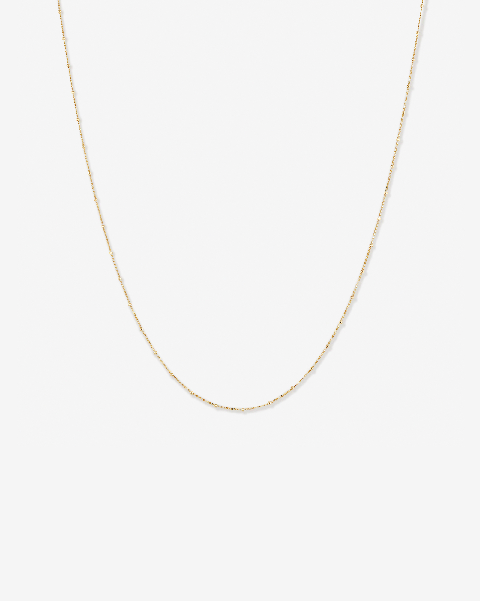 Chaîne boule et gourmette Station de 50 cm (20 po) en or jaune 10 carats