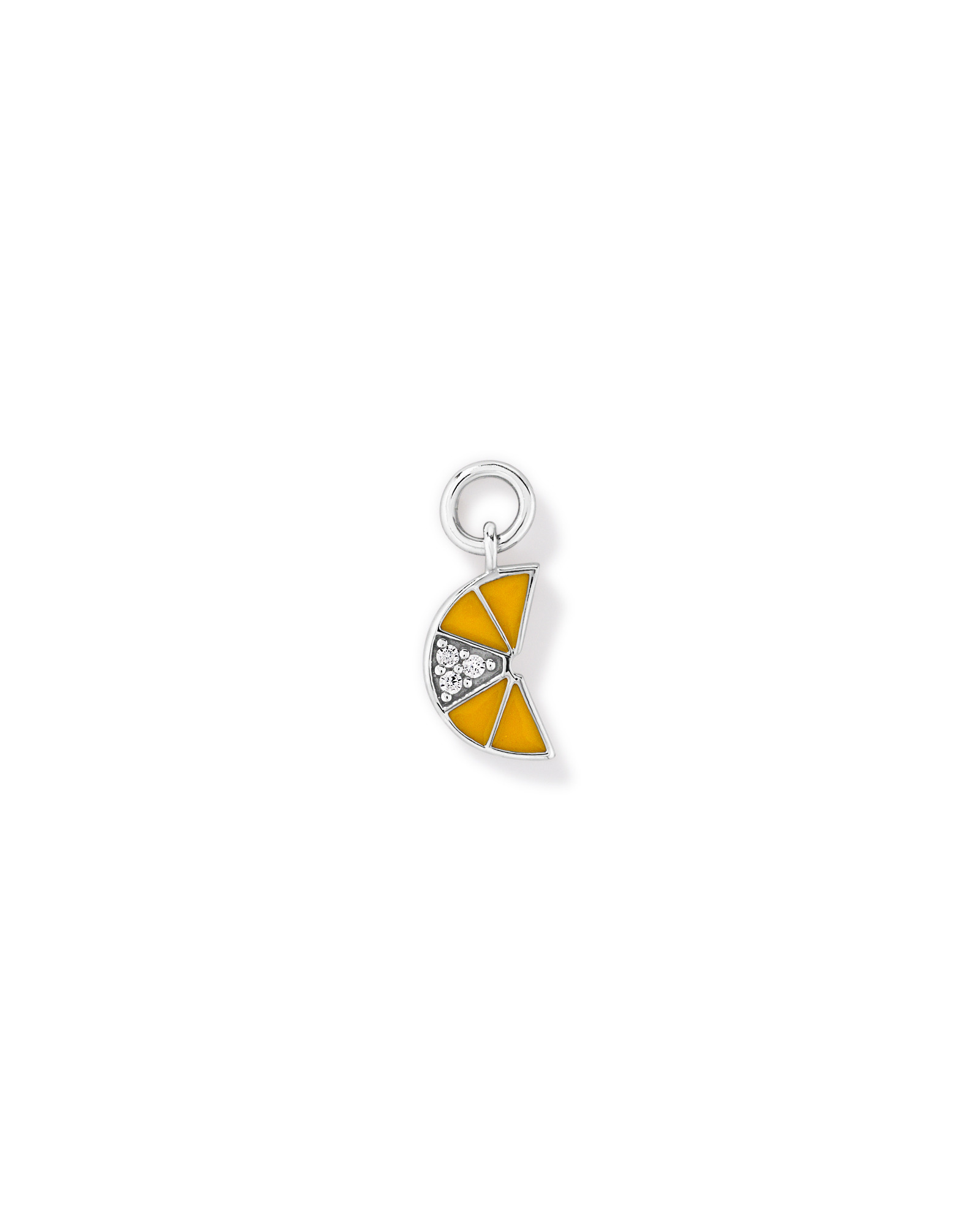 Charme de boucle d’oreille citron en argent sterling
