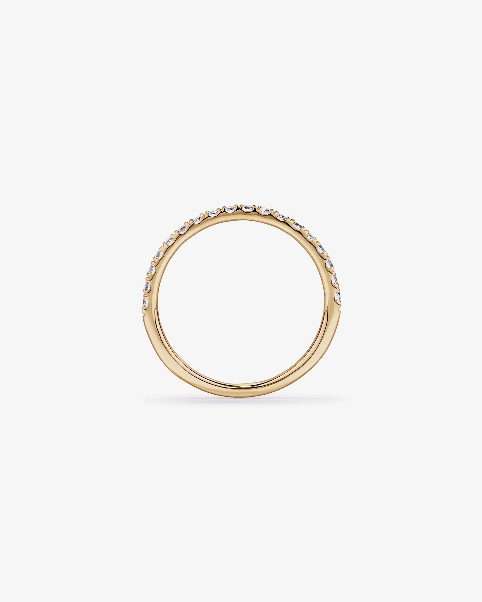 Carat TW Round Brilliant Laboratory-Grown Diamond Wedding Band 14kt Yellow Gold
