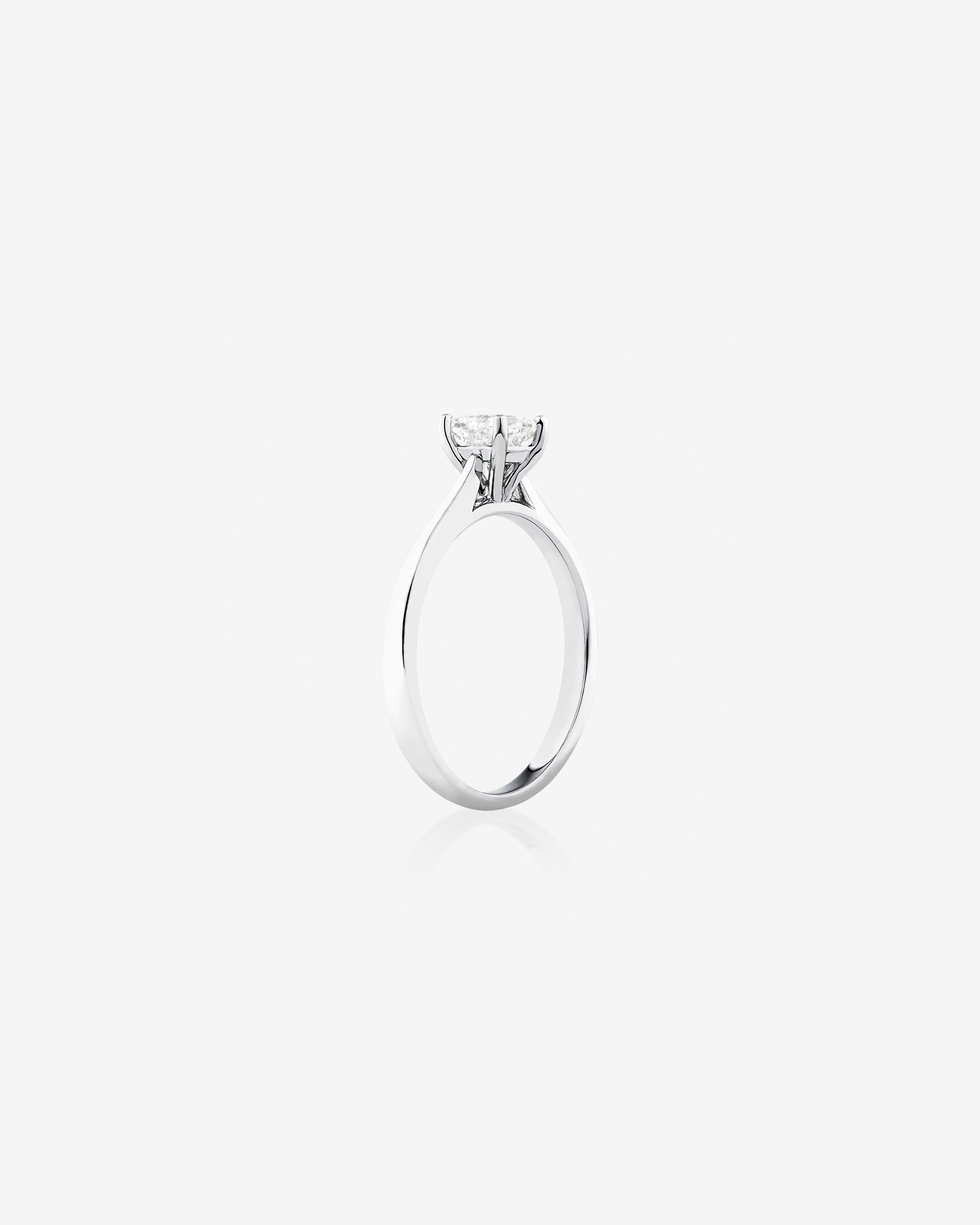 Evermore Certified Solitaire Engagement Ring with a 0.50 Carat TW Princess Cut Diamond in 14kt White Gold