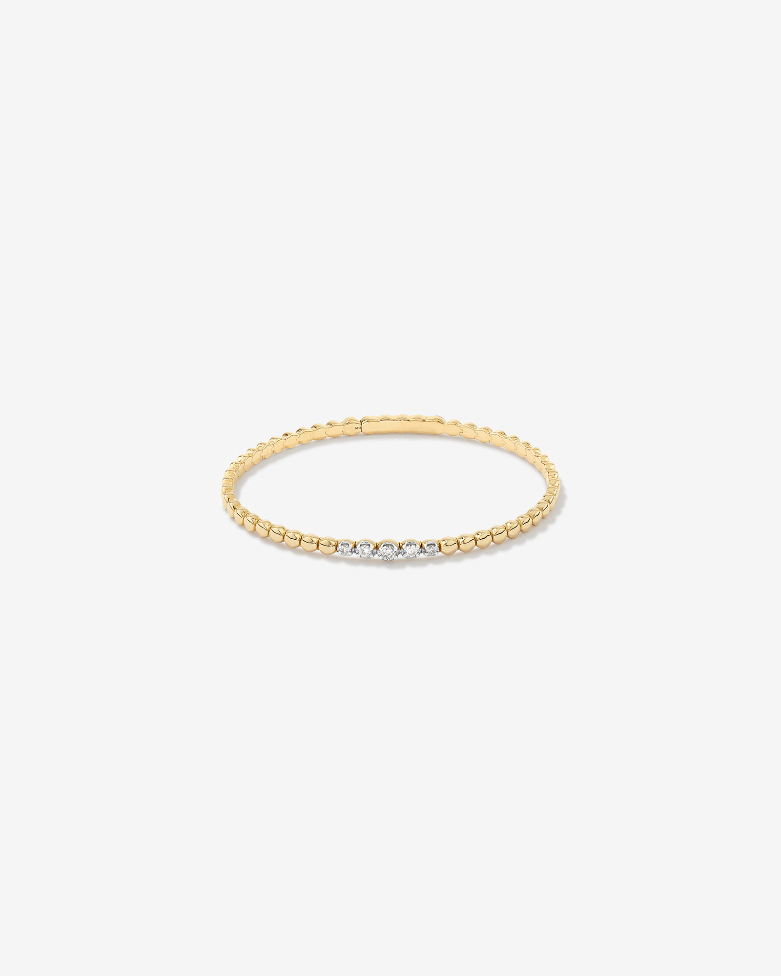 0.25 Carat TW Diamond Flex Bangle in 10kt Yellow Gold