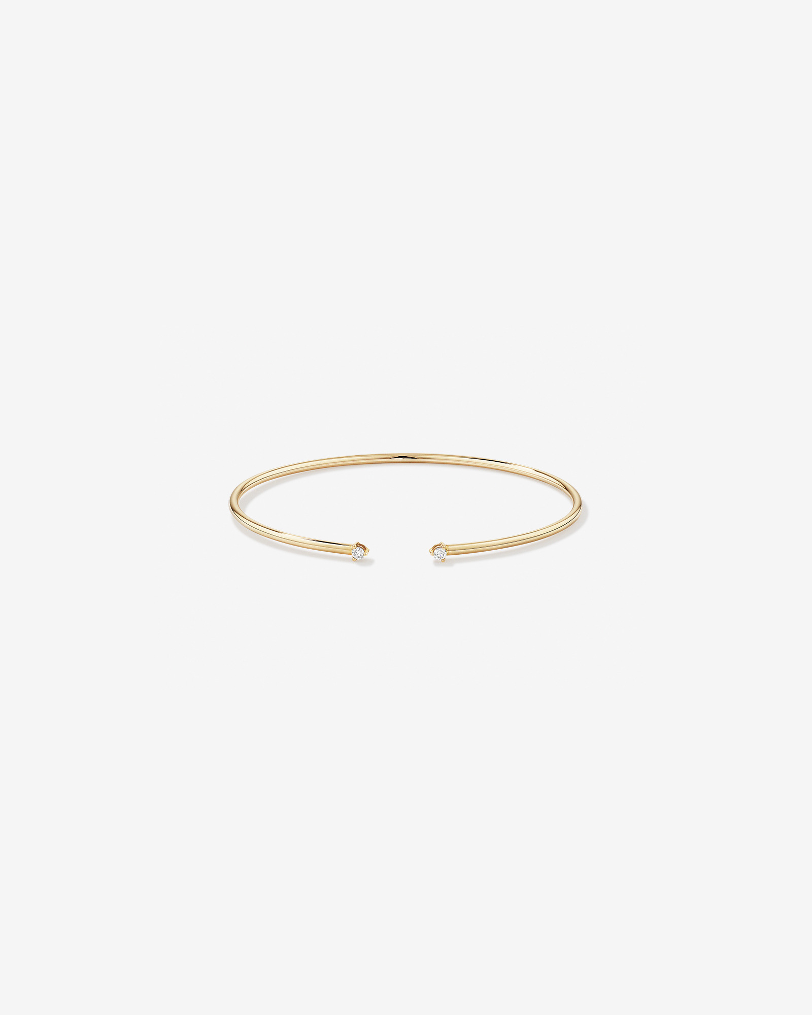Diamond Torque Bangle in 10kt Yellow Gold