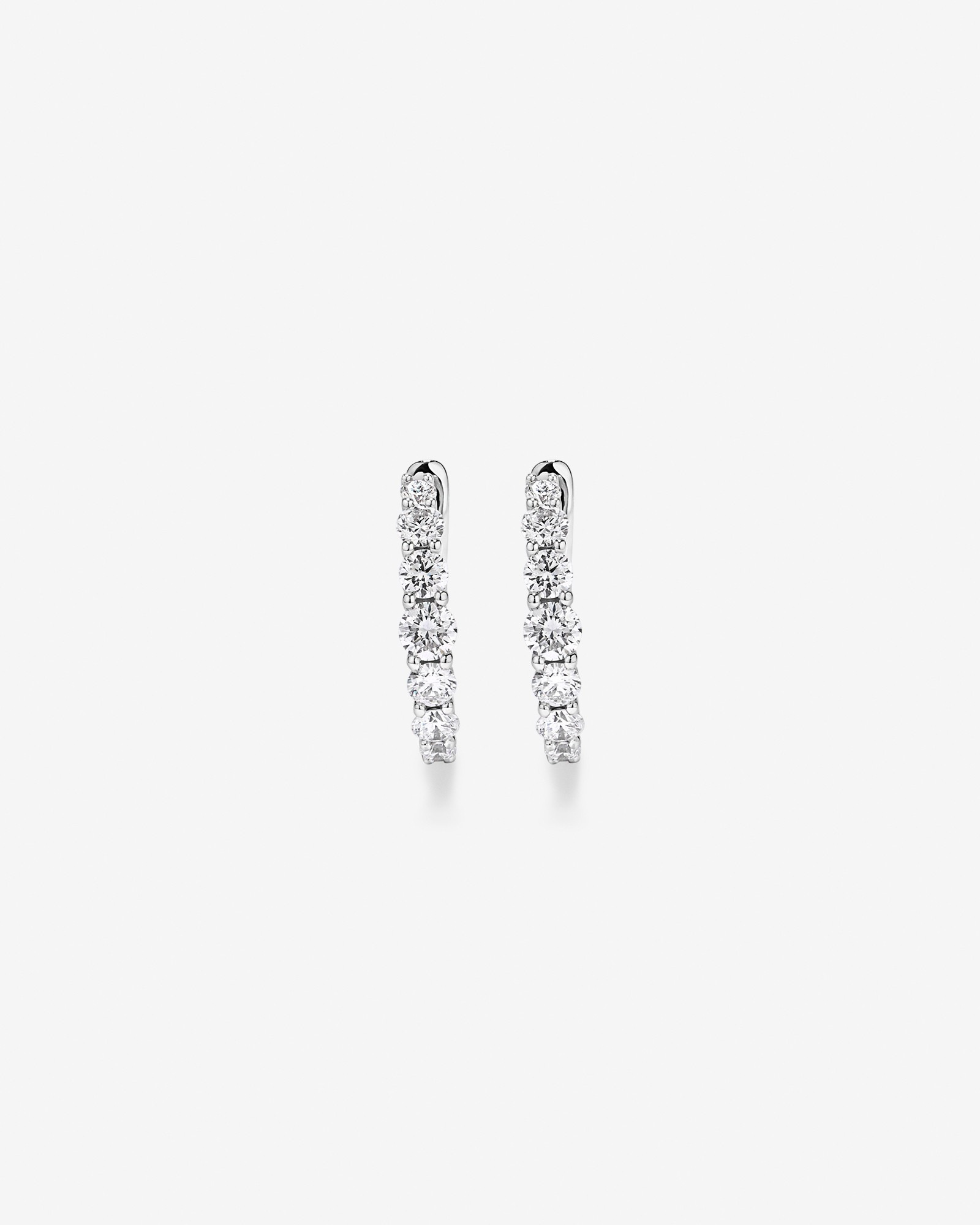 0,50TW Lab Diamond Huggies en argent