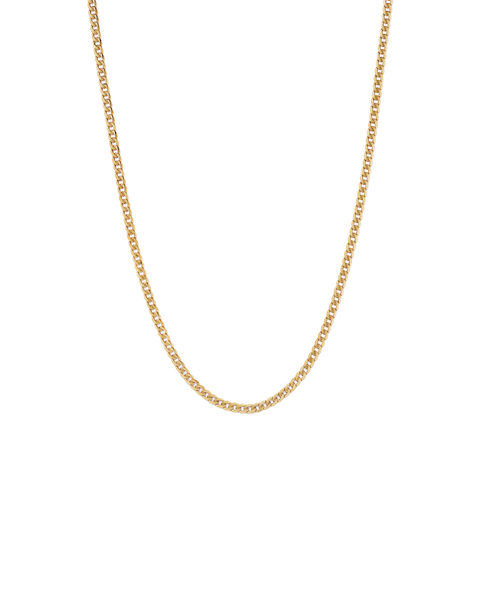 55cm (22") 4.5mm-5mm Width Curb Chain in 10kt Yellow Gold