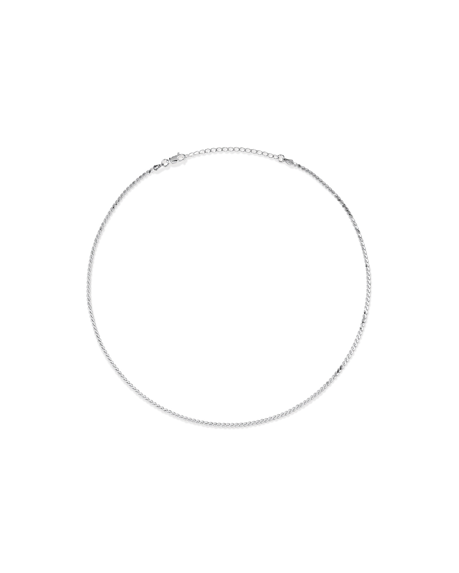 45cm (18") Serpentine Chain in Sterling Silver