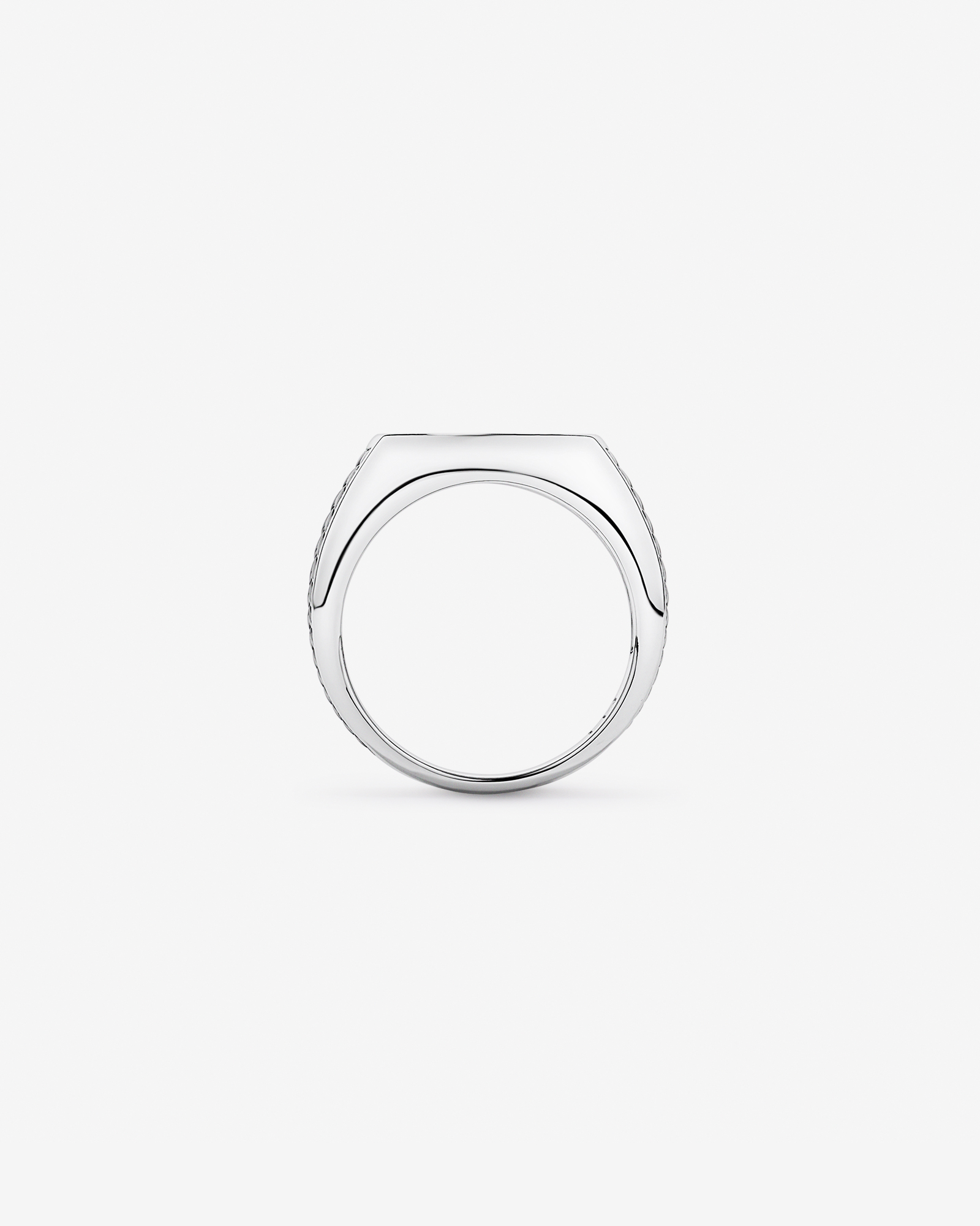 Howlite Signet Ring in Sterling Silver