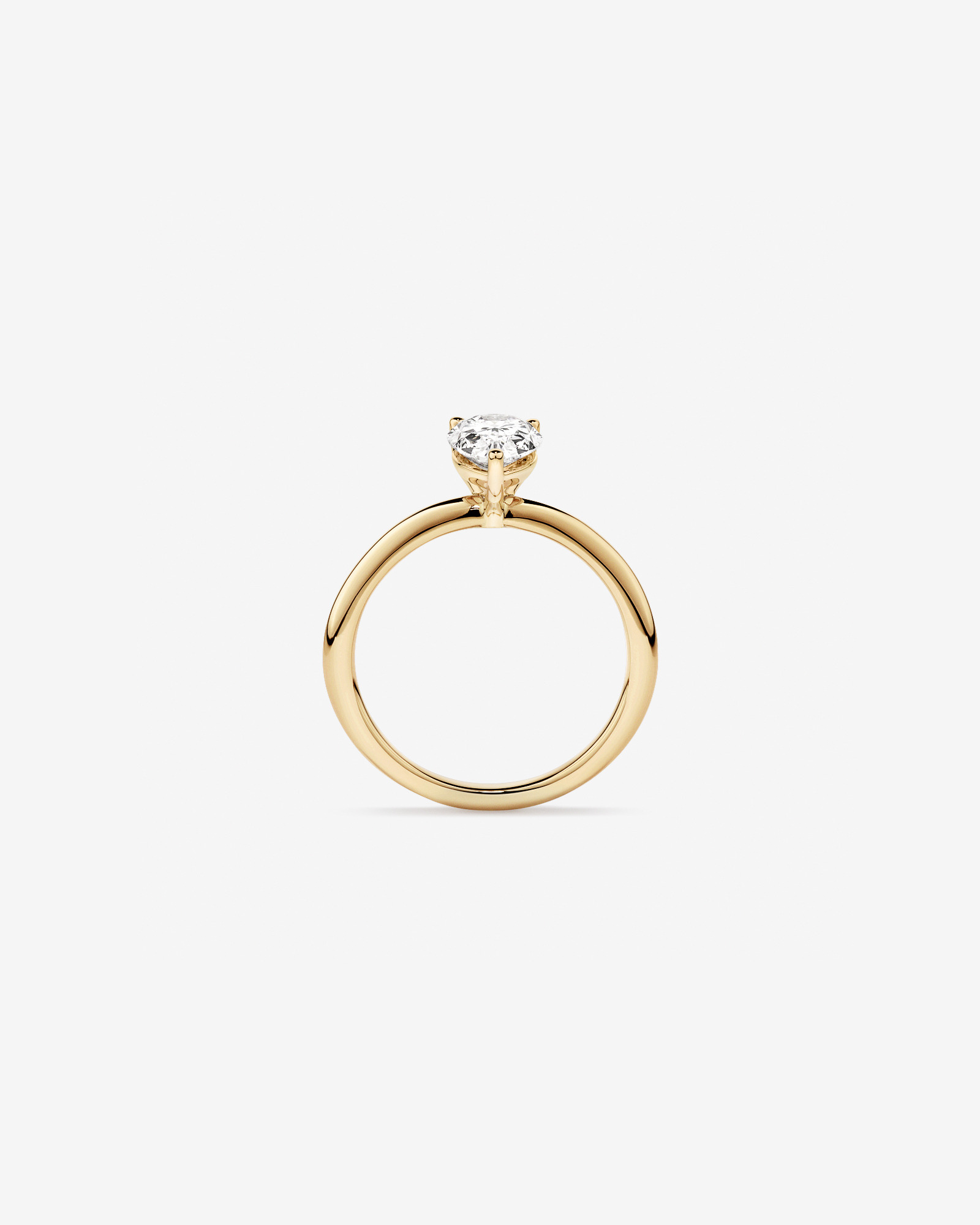 1.25 Carat TW Pear Laboratory-Grown Diamond Solitaire Engagement ring in 14kt Yellow Gold