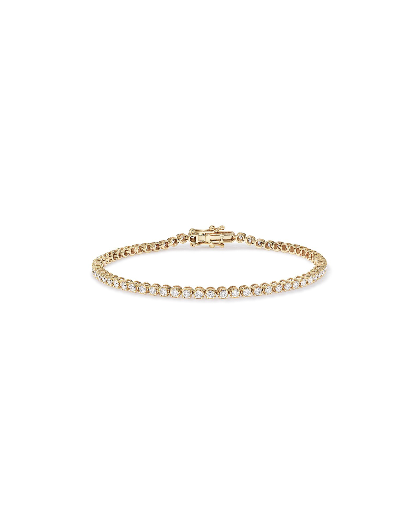 Carat TW Laboratory-Grown Diamond Tennis Bracelet set in 10kt White Gold