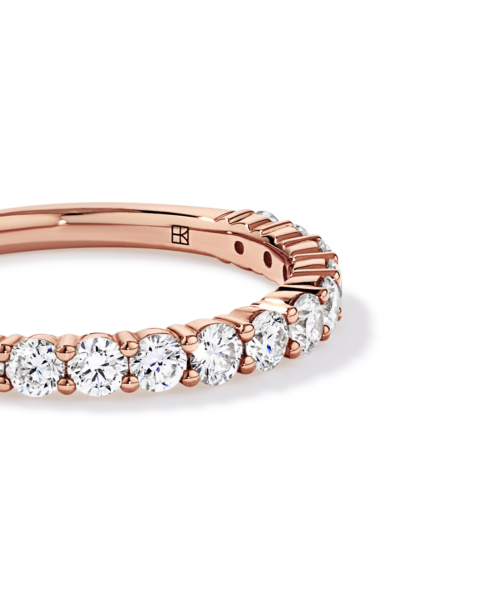 0.75 Carat TW Laboratory-Grown Diamond Wedding Band 10kt Rose Gold