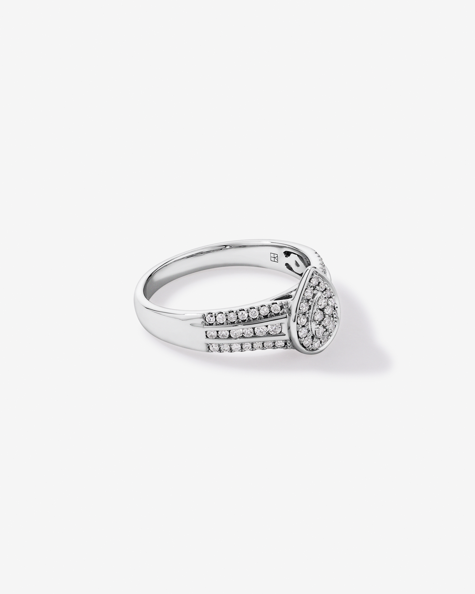 Carat TW Pear-Shaped Diamond Cluster Ring Sterling Silver