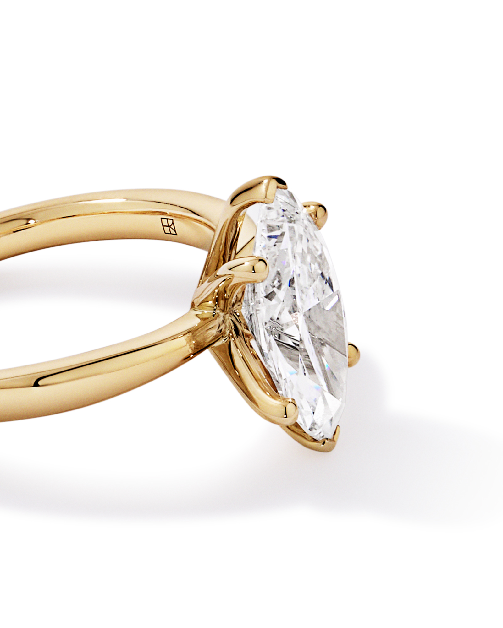 2.00 Carat TW Laboratory-Grown Diamond Marquise Solitaire Ring 14kt Yellow Gold