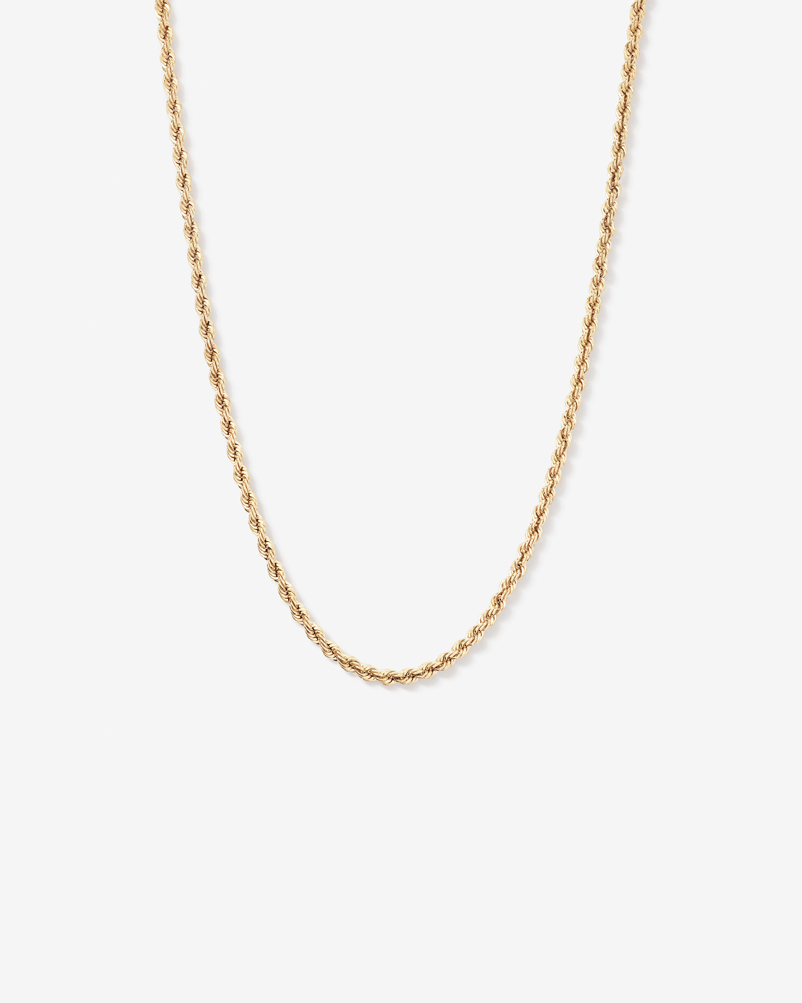 50cm (20") 4.4mm Width Hollow Rope Chain in 10kt Yellow Gold