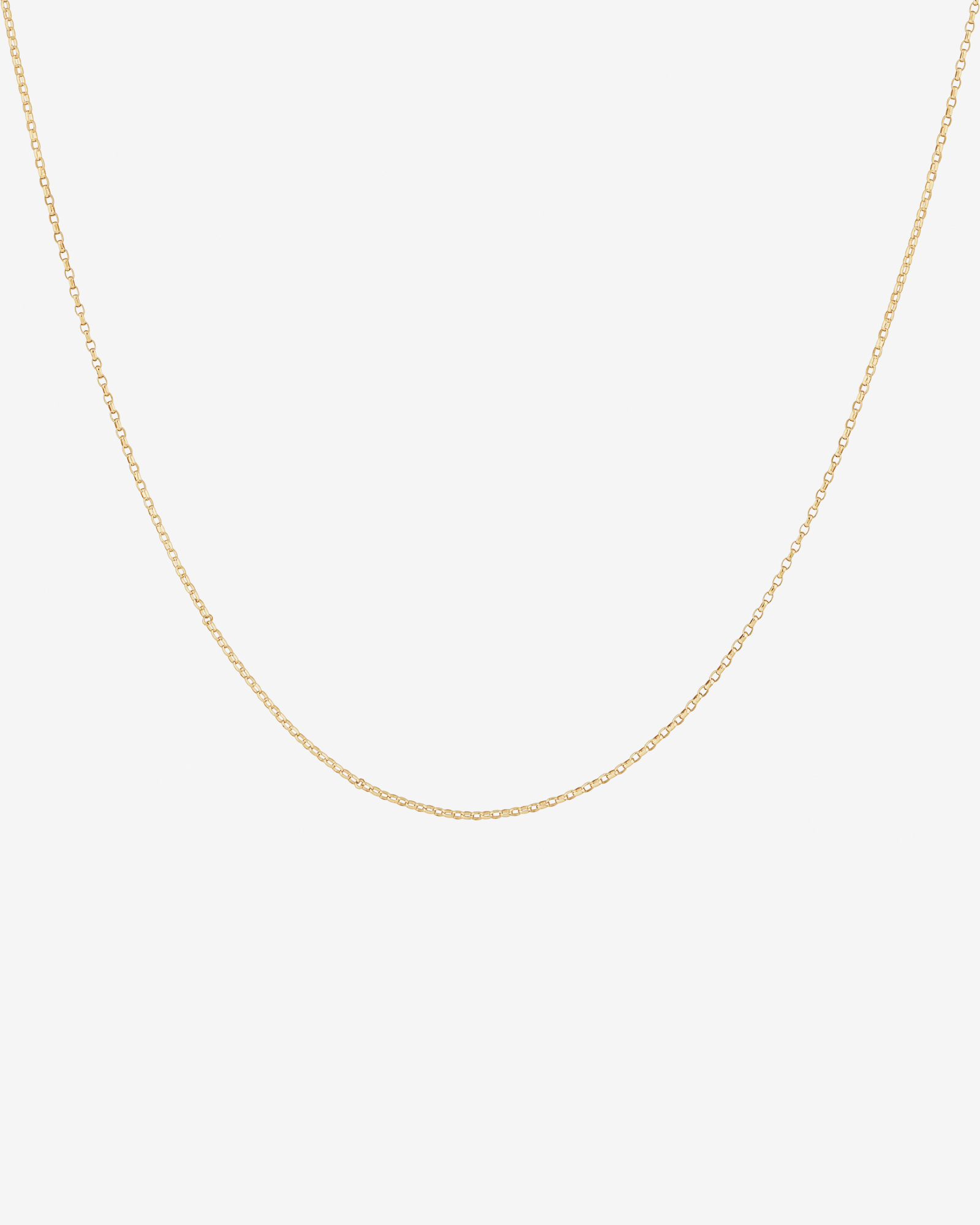 Chaîne belcher de 45 cm en or jaune 18 K avec diamants, largeur de 1 à 1,5 mm