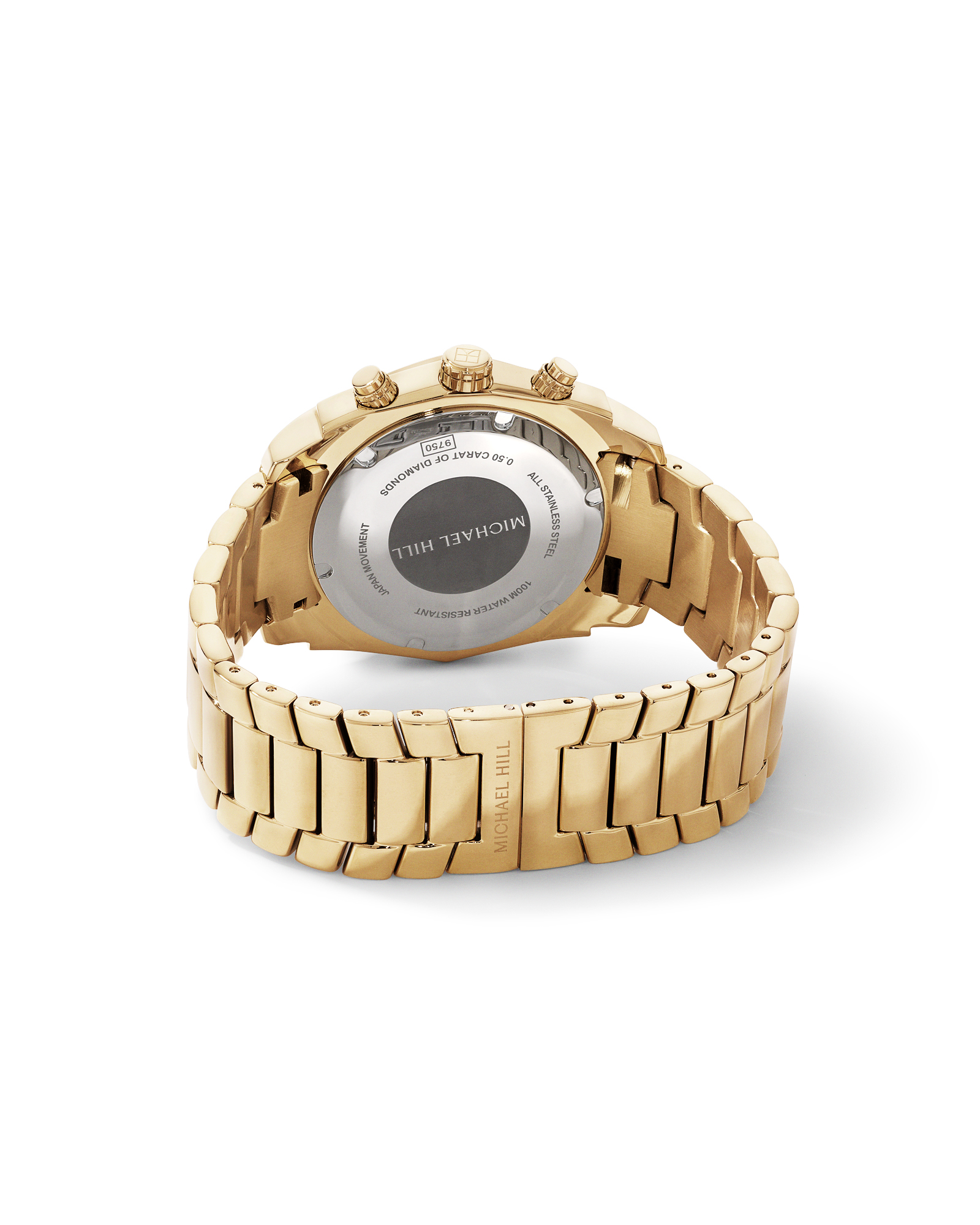 Men's Solar Chronograph Watch with 0.50 Carat TW Diamonds in Gold-Tone Stainless Steel