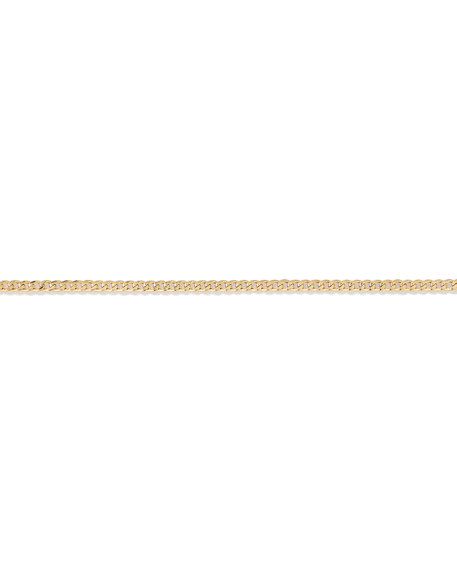 50cm (20") 2.95mm Width Semi Solid Diamond Cut Curb Chain in 10kt Gold