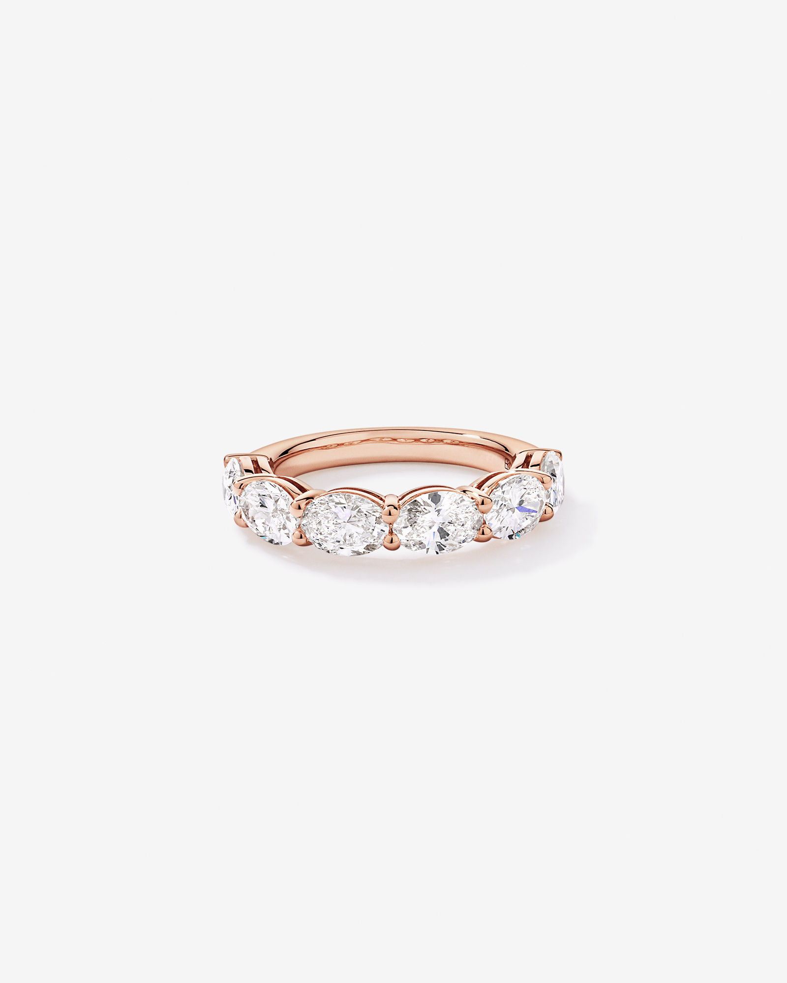 3.00TW Oval Laboratory-Grown Diamond Wedding Ring 14kt Rose Gold