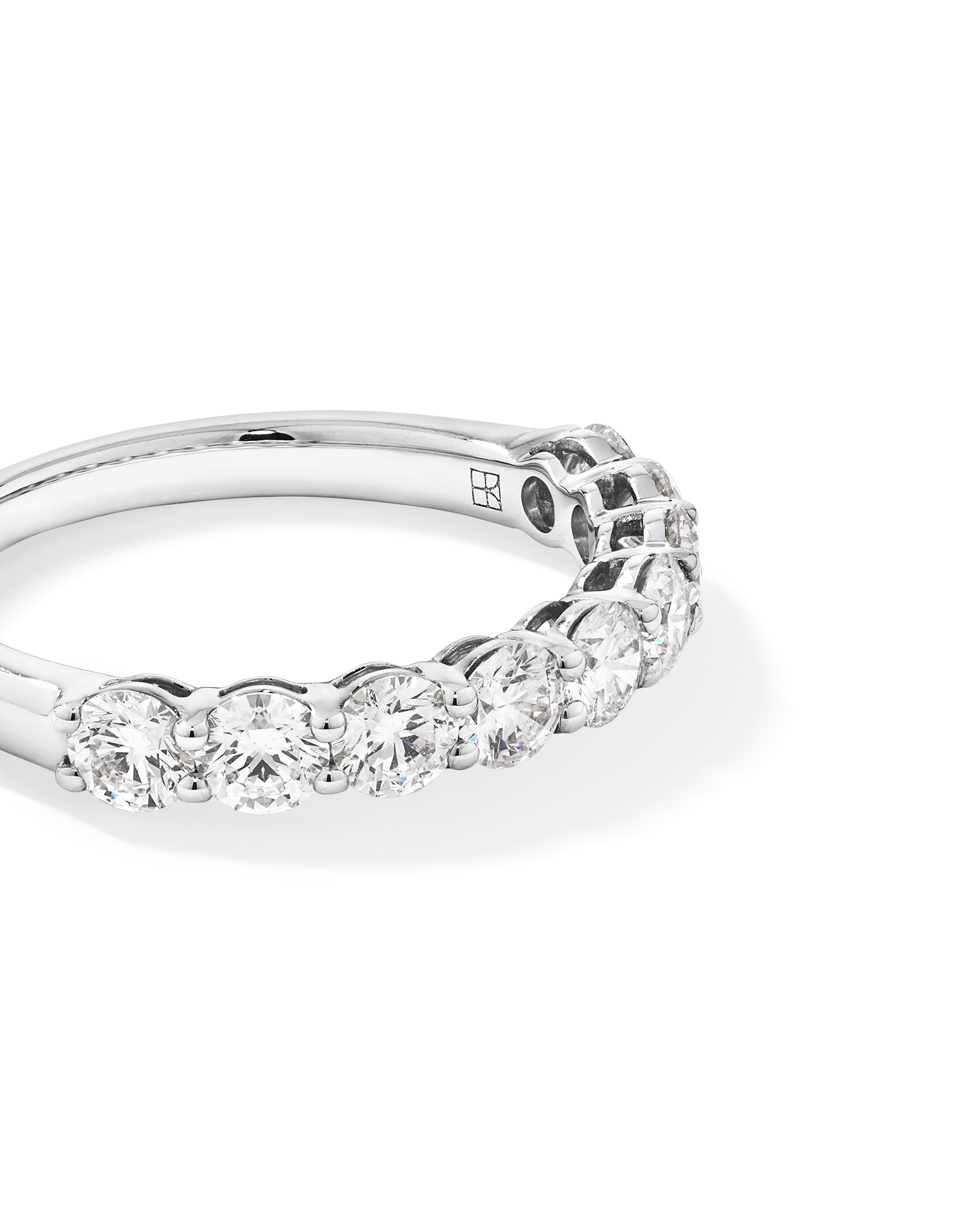 1.30 Carat TW Round Brilliant Laboratory-Grown Diamond Wedding Ring 14kt White Gold