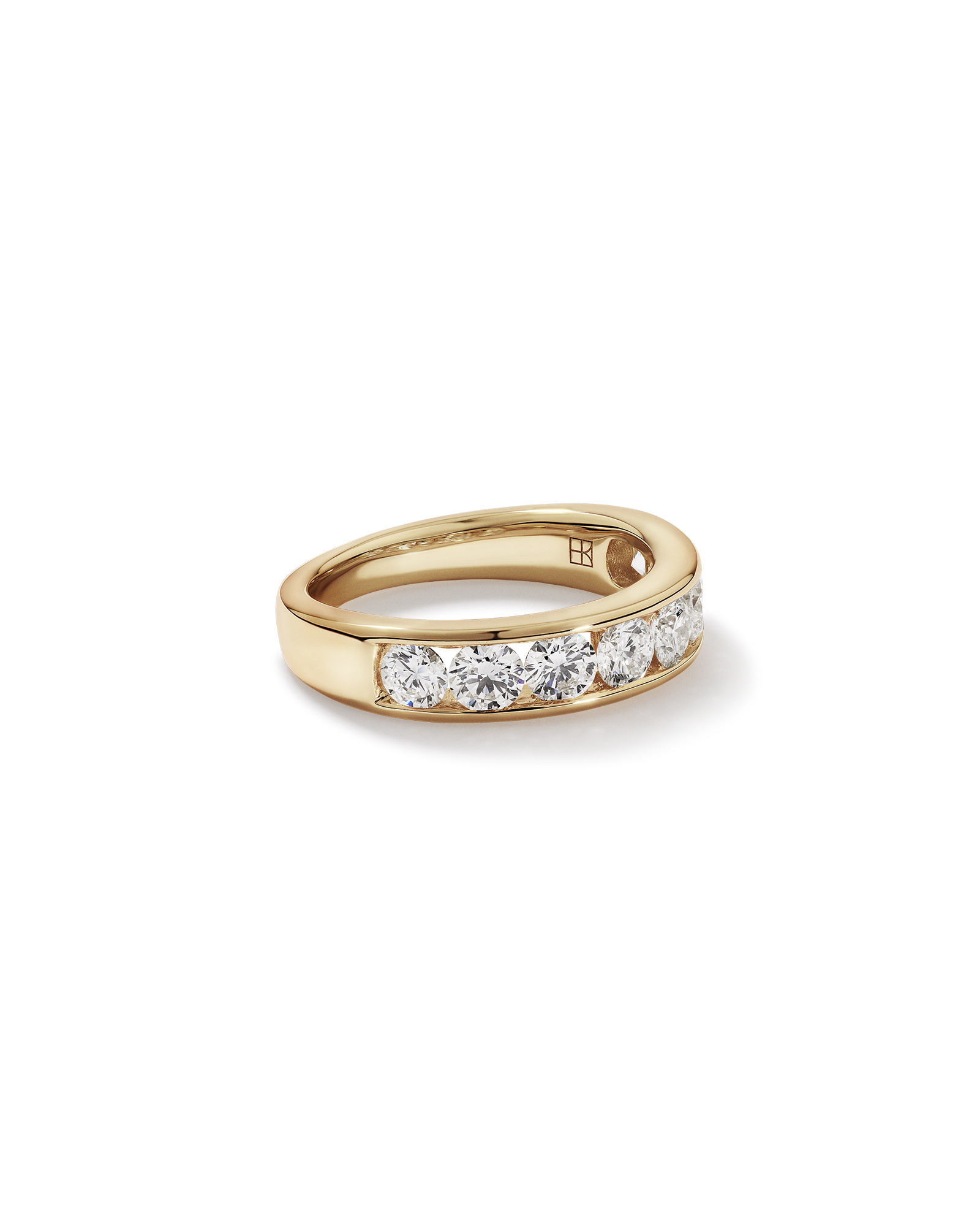1.50 Carat TW Channel Set Round Brilliant Lab-Grown Diamond Wedding Ring in 14kt Yellow Gold