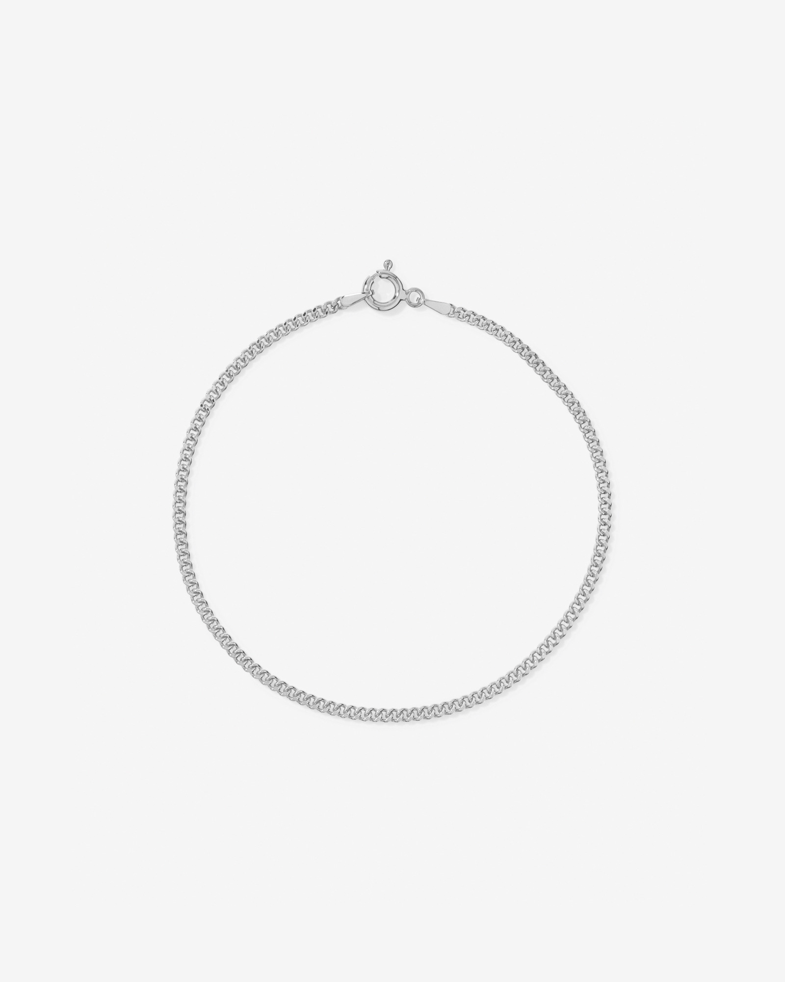 21cm (17") 2.1mm Width Solid Diamond Cut Curb Bracelet in 10kt Gold