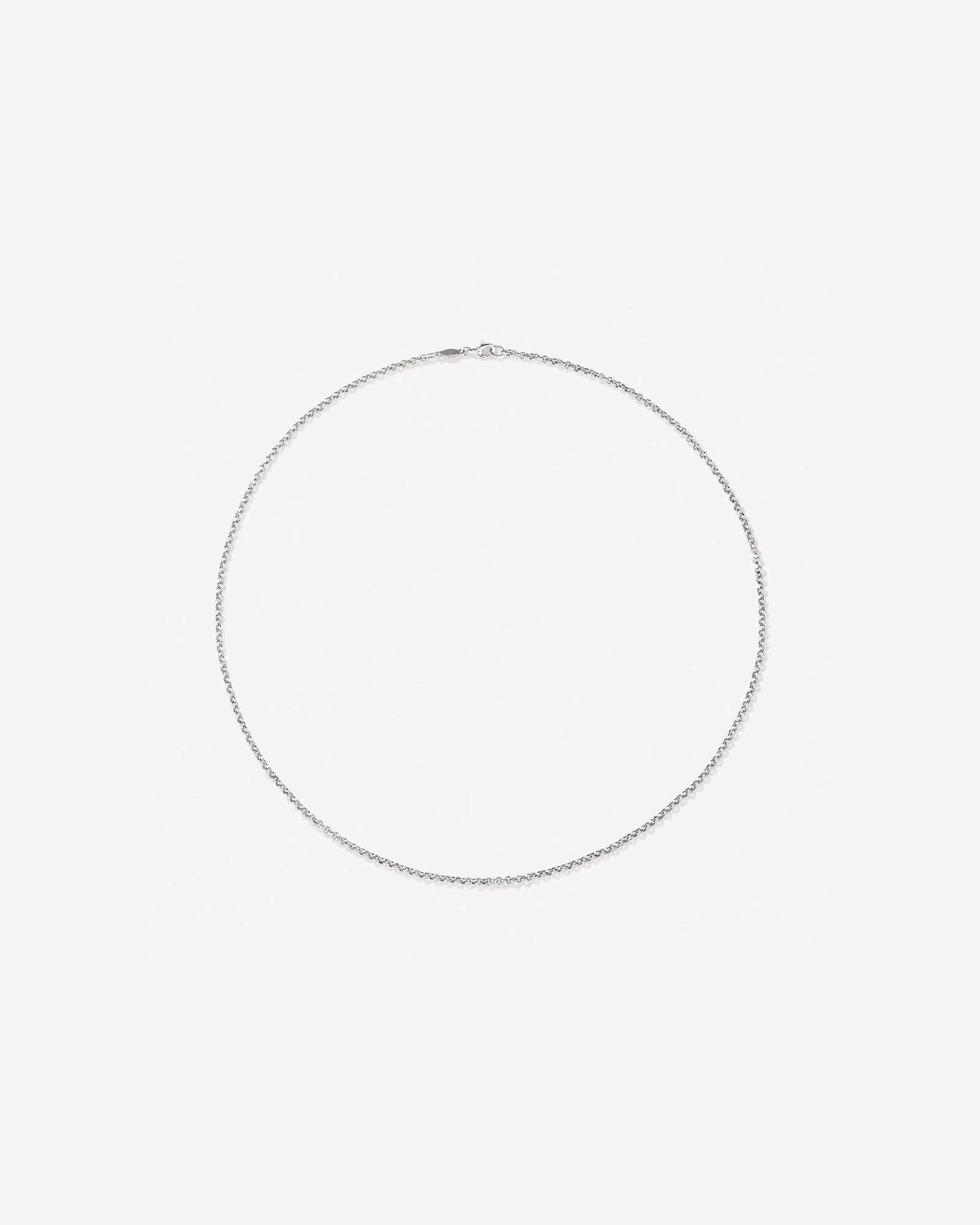 50cm (20") 2mm-2.5mm Width Belcher Chain in Sterling Silver