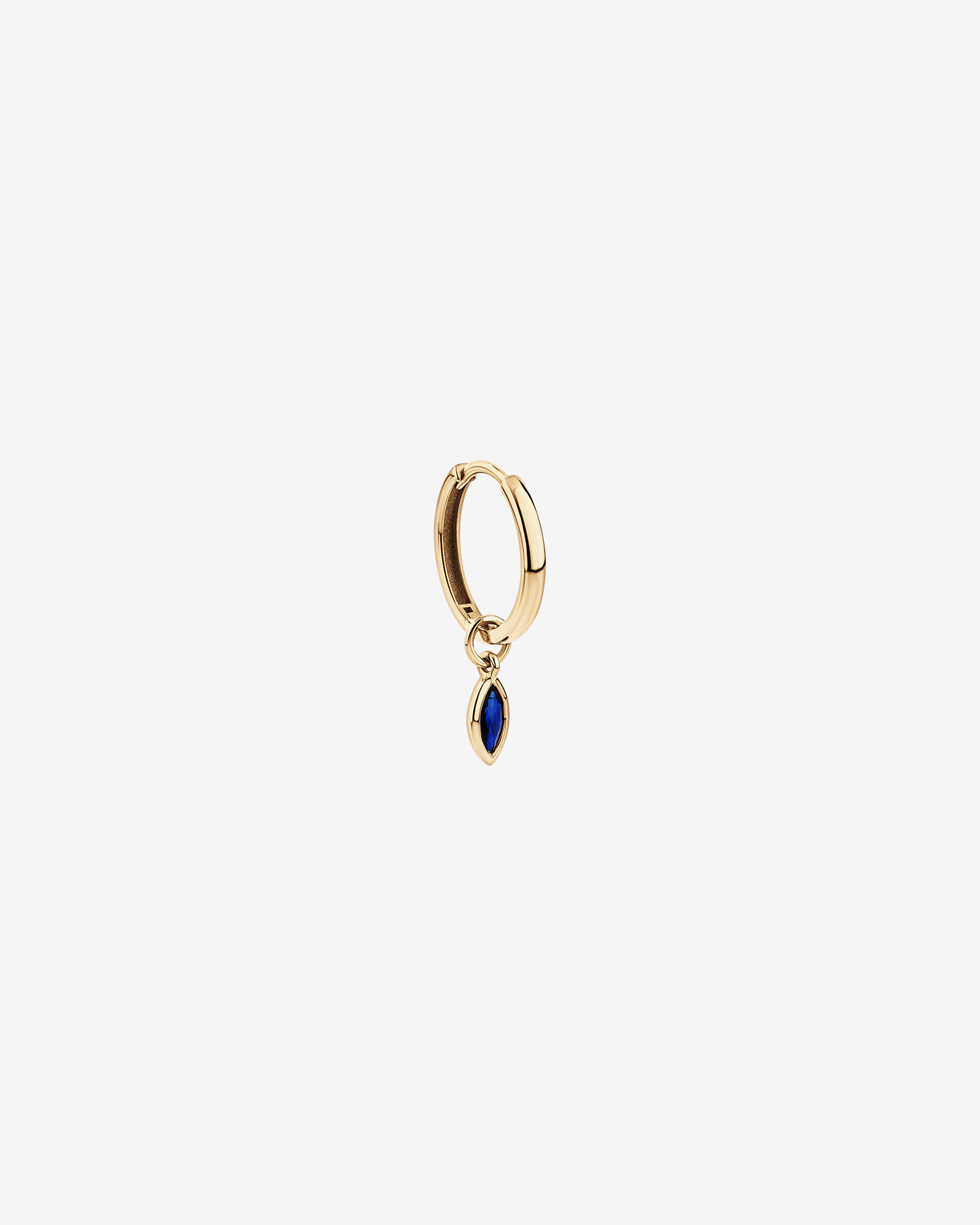 Sapphire Single Earring Charm in 10kt Yellow Gold