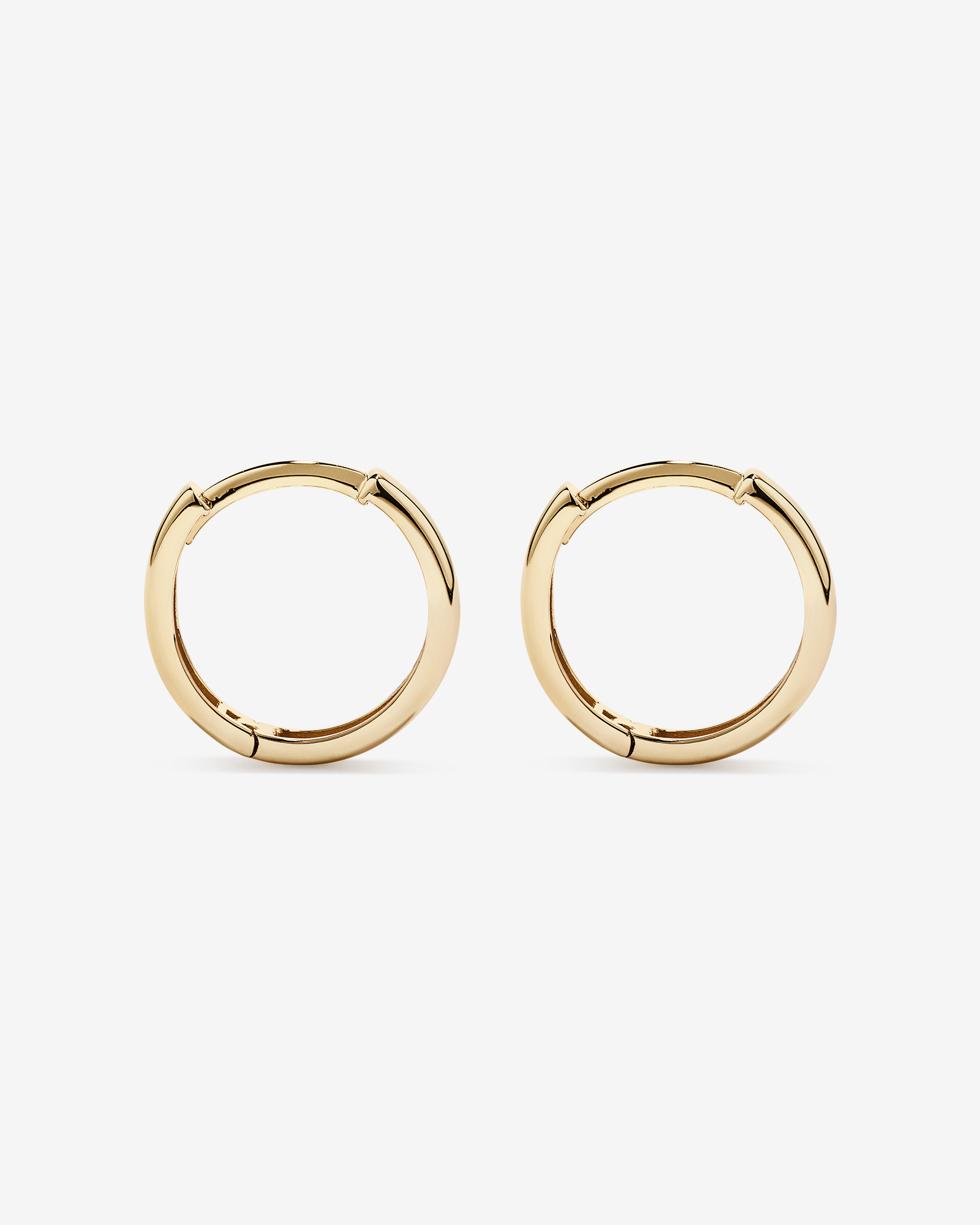 10mm Small Polished Huggie Earrings in 10kt Yellow Gold