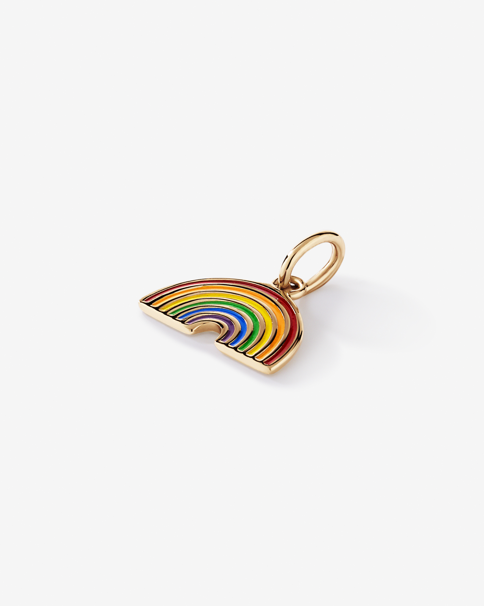 Rainbow Pendant in 18Kt Vermeil with Enamel