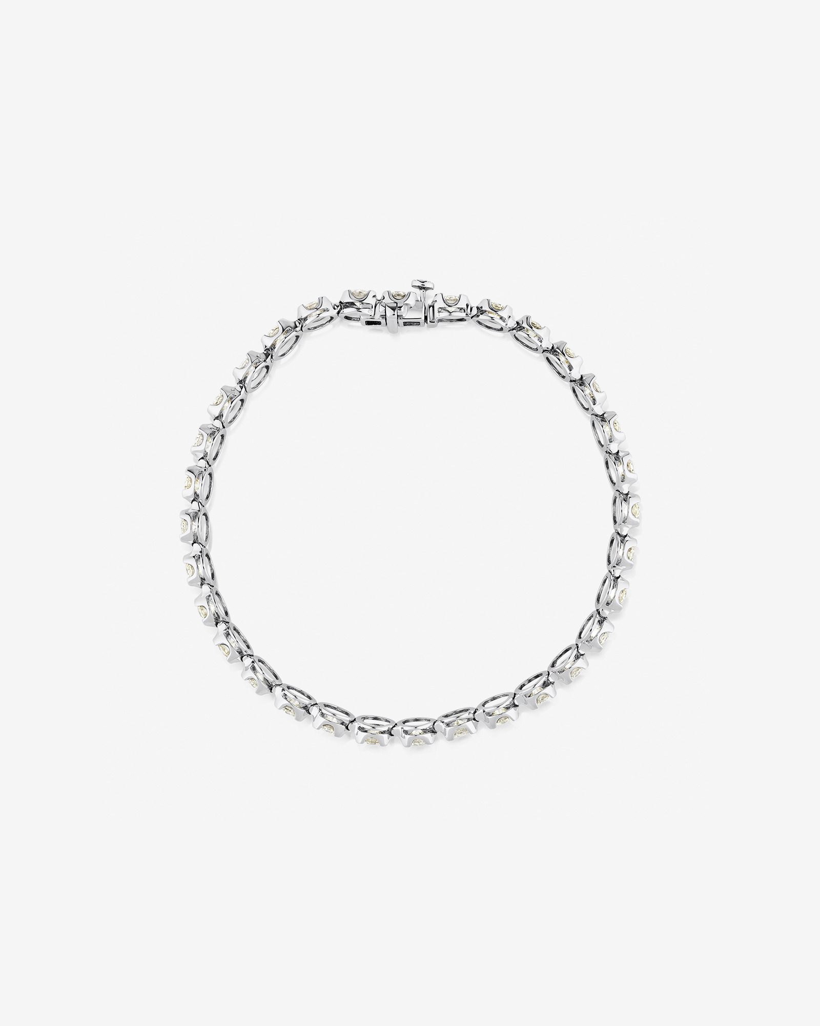 Bracelet de tennis en diamants de 6,00 carats TW en or blanc 14 ct