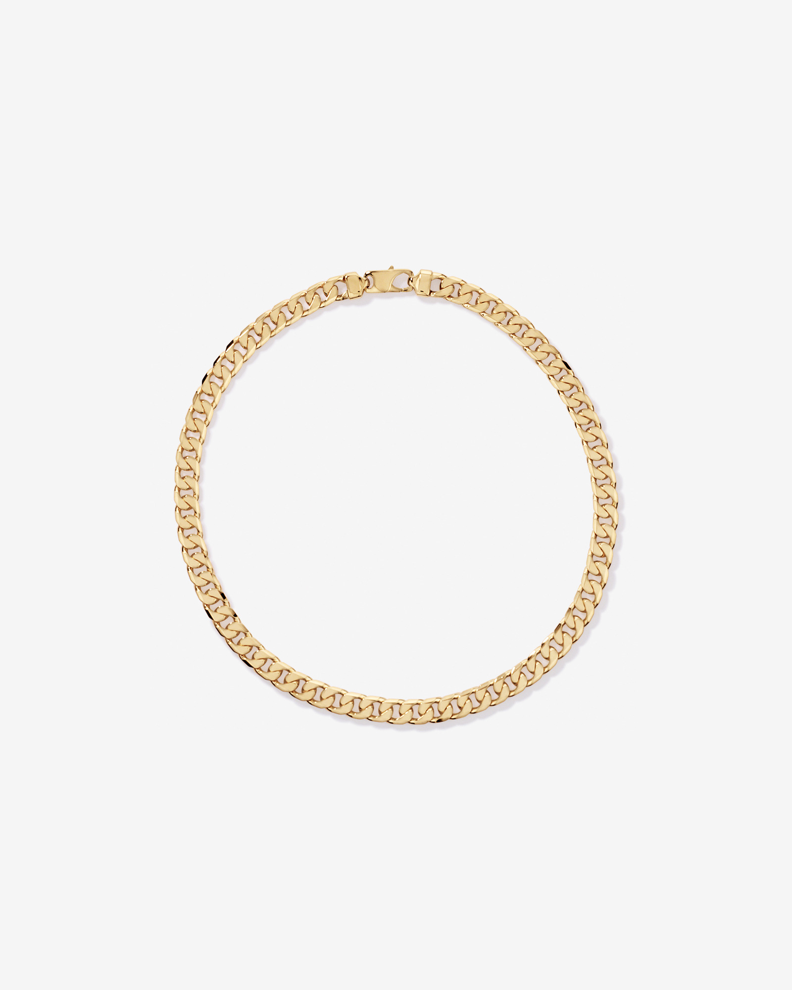 60cm (24") Width Curb Chain in 18kt Vermeil