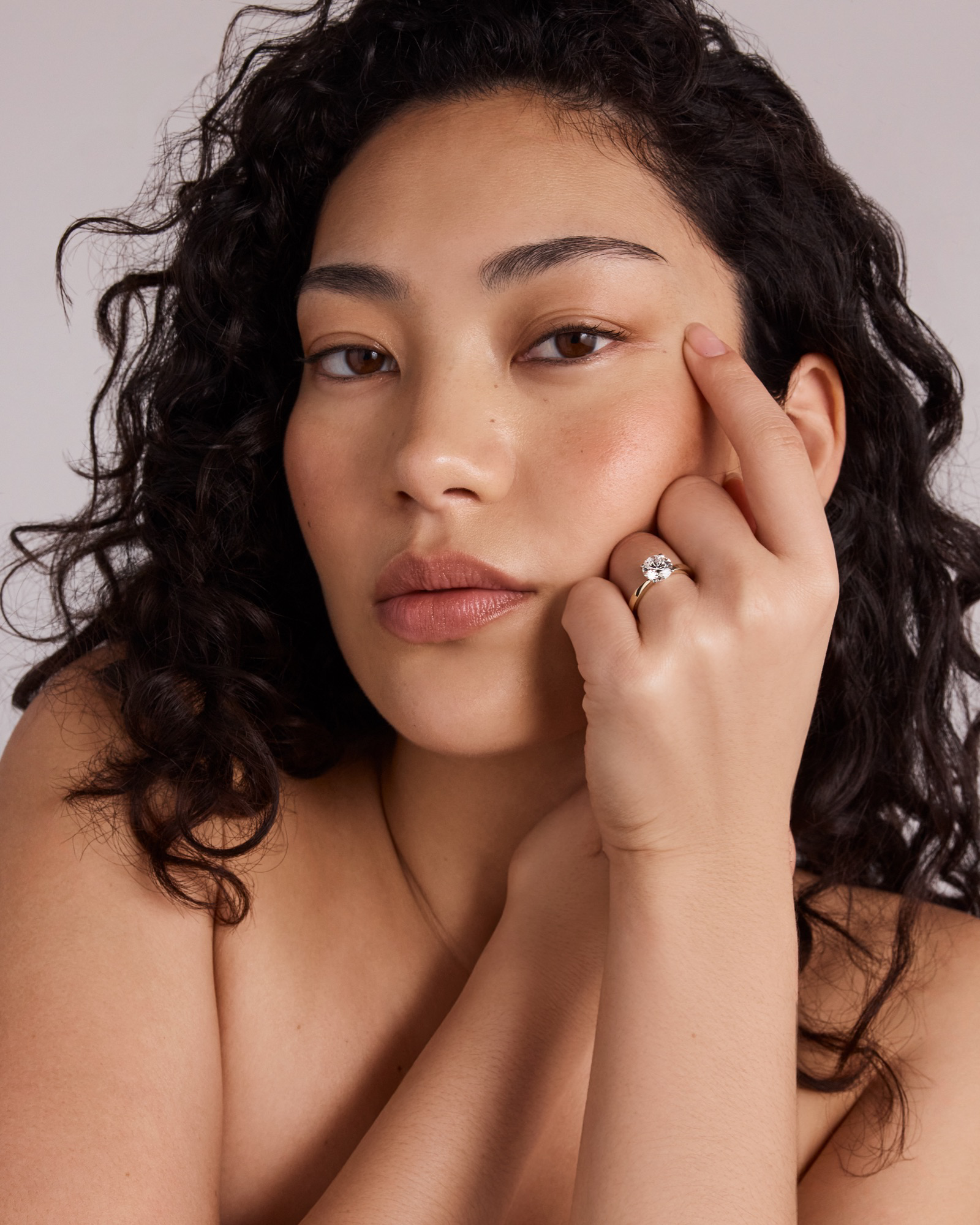 2.00 Carat TW Round Brilliant Lab-Grown Diamond Solitaire Engagement Ring 14kt Yellow and White Gold