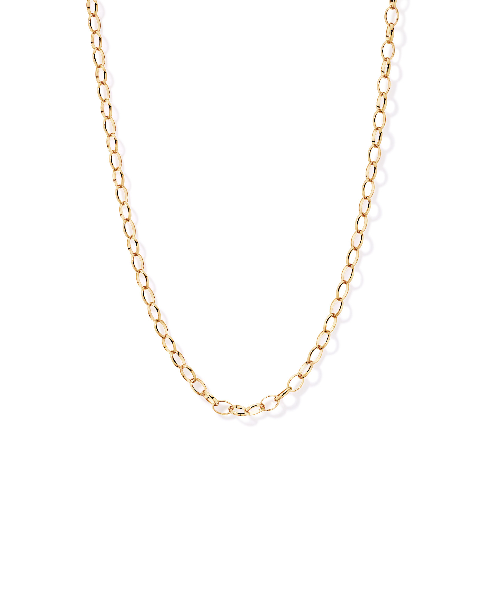 60cm (24") 6mm Wide Oval Belcher Chain in 18Kt Gold Vermeil