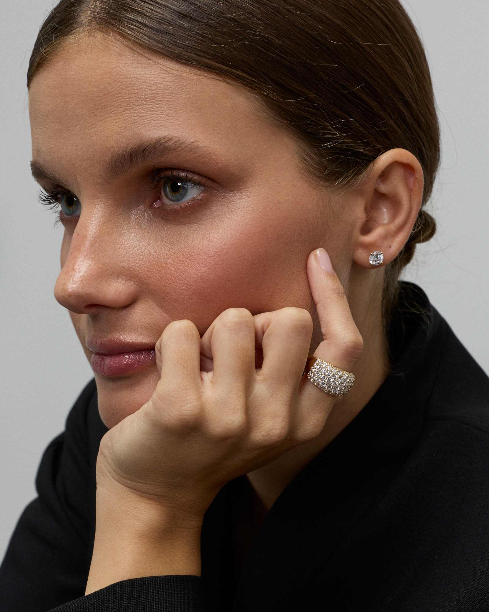 2.00TW Lab Diamond Solitaire Stud Earrings in 10kt Gold