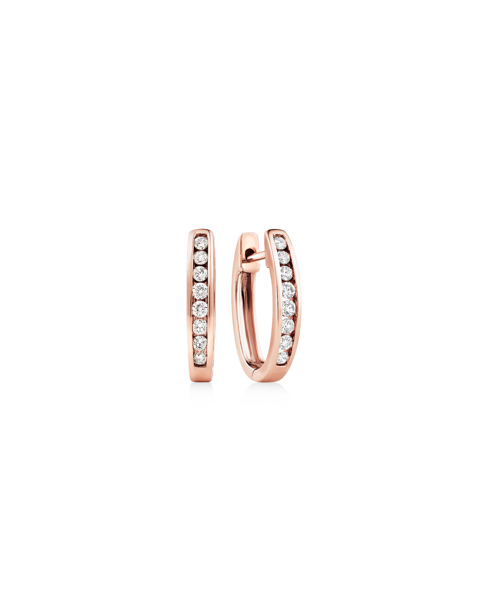 Huggie Earrings with 0.25 Carat TW of Diamonds 10kt Rose Gold