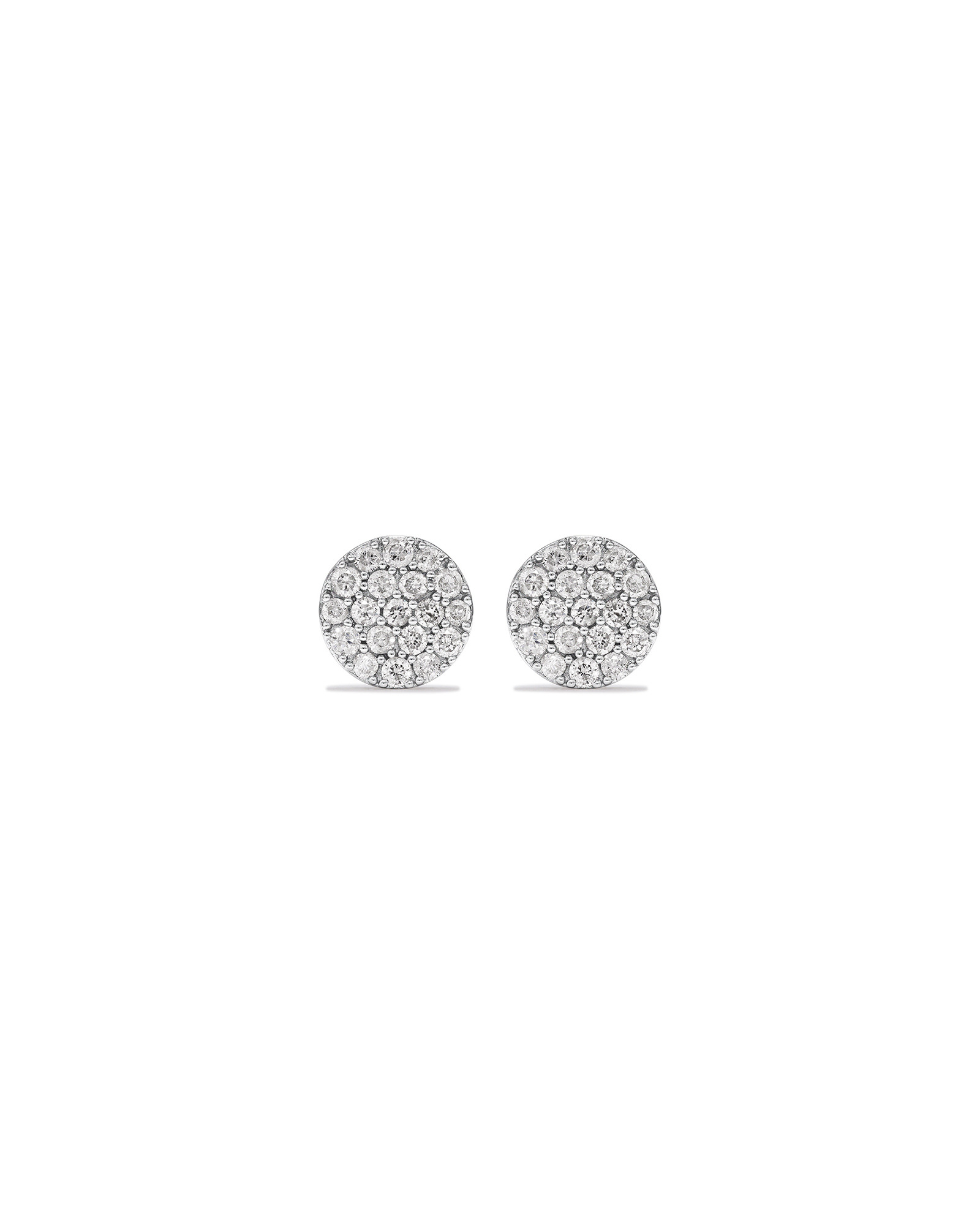 Boucles d'oreilles puces grappe rondes de 0,33 carat TW en diamant en or blanc 10kt