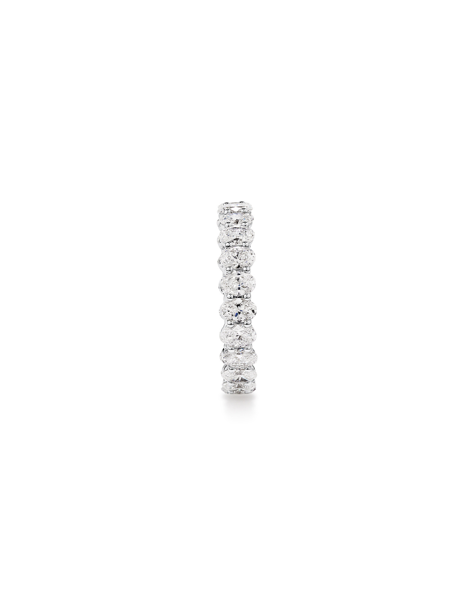 3.15 Carat TW Oval Laboratory-Grown Diamond Eternity Ring in 14kt White Gold