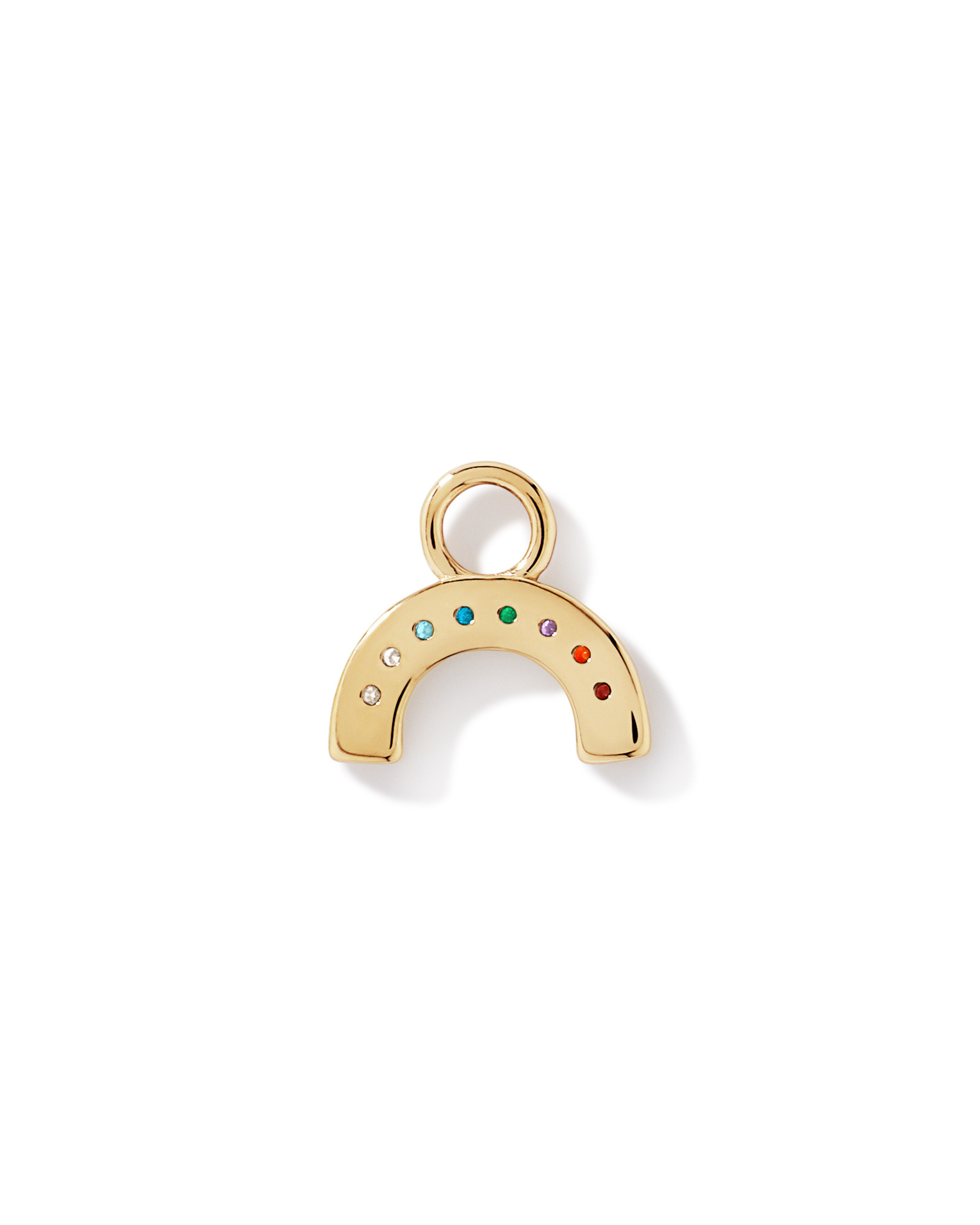 Rainbow Earring Charm in 18Kt Vermeil with Cubic Zirconia