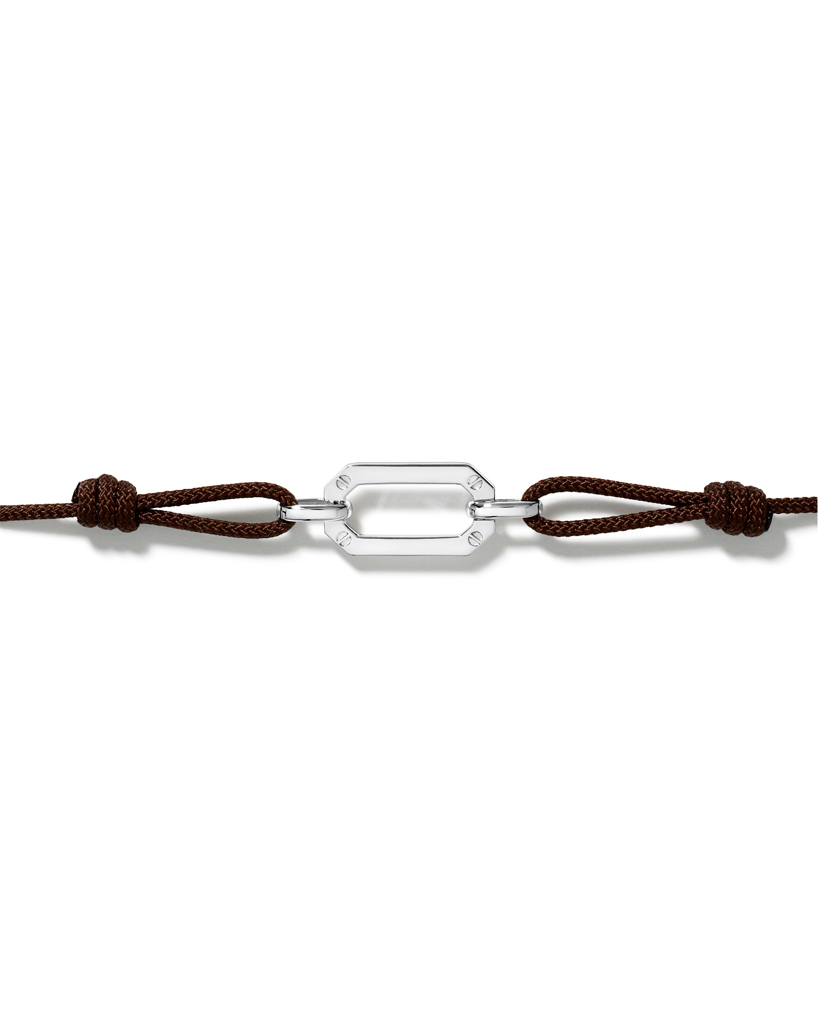 Cord Double Knotted Bracelet in Sterling Silver